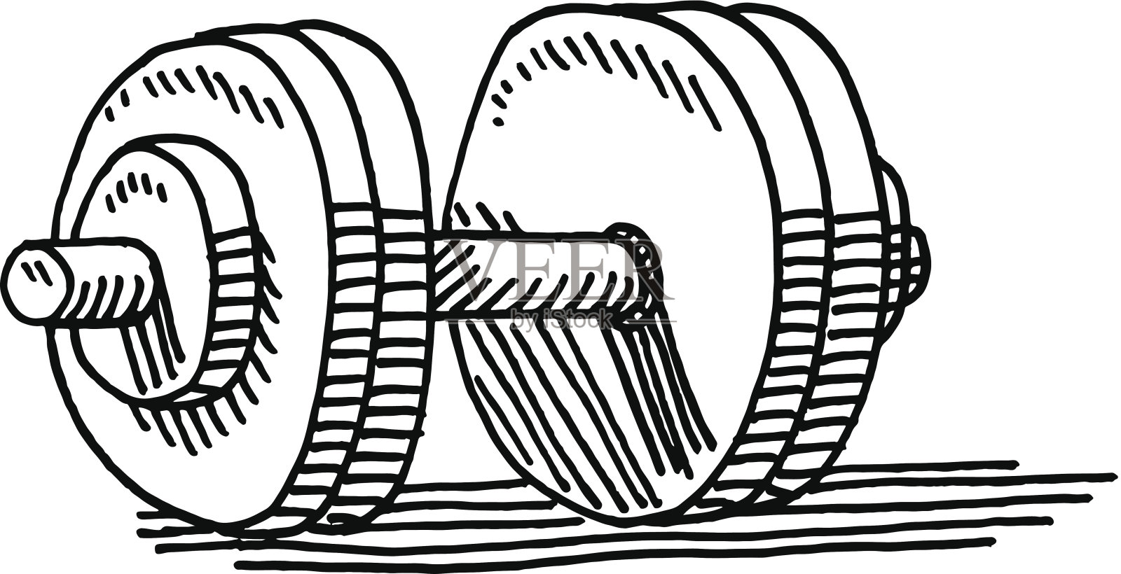 哑铃图插画图片素材