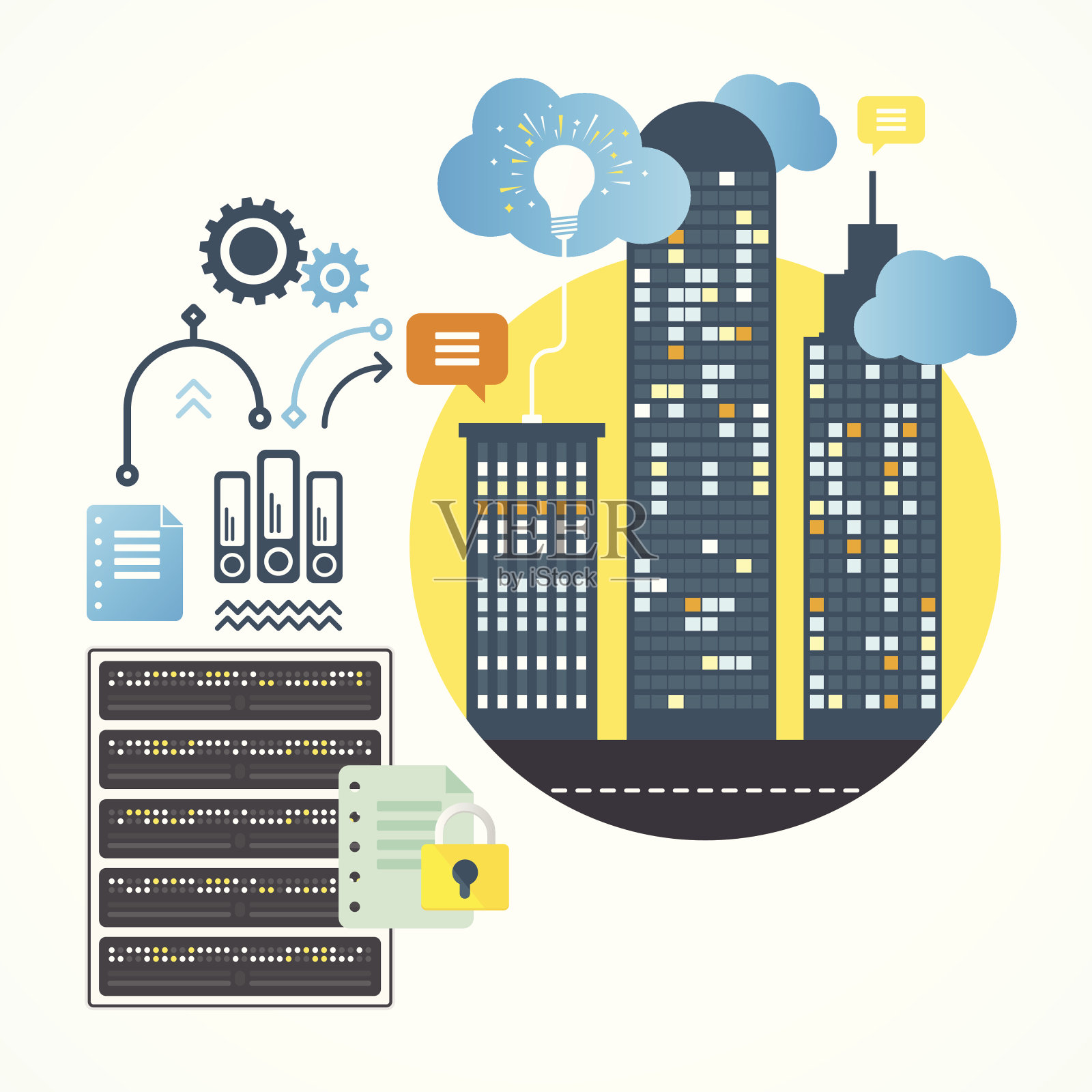 数据中心插画图片素材