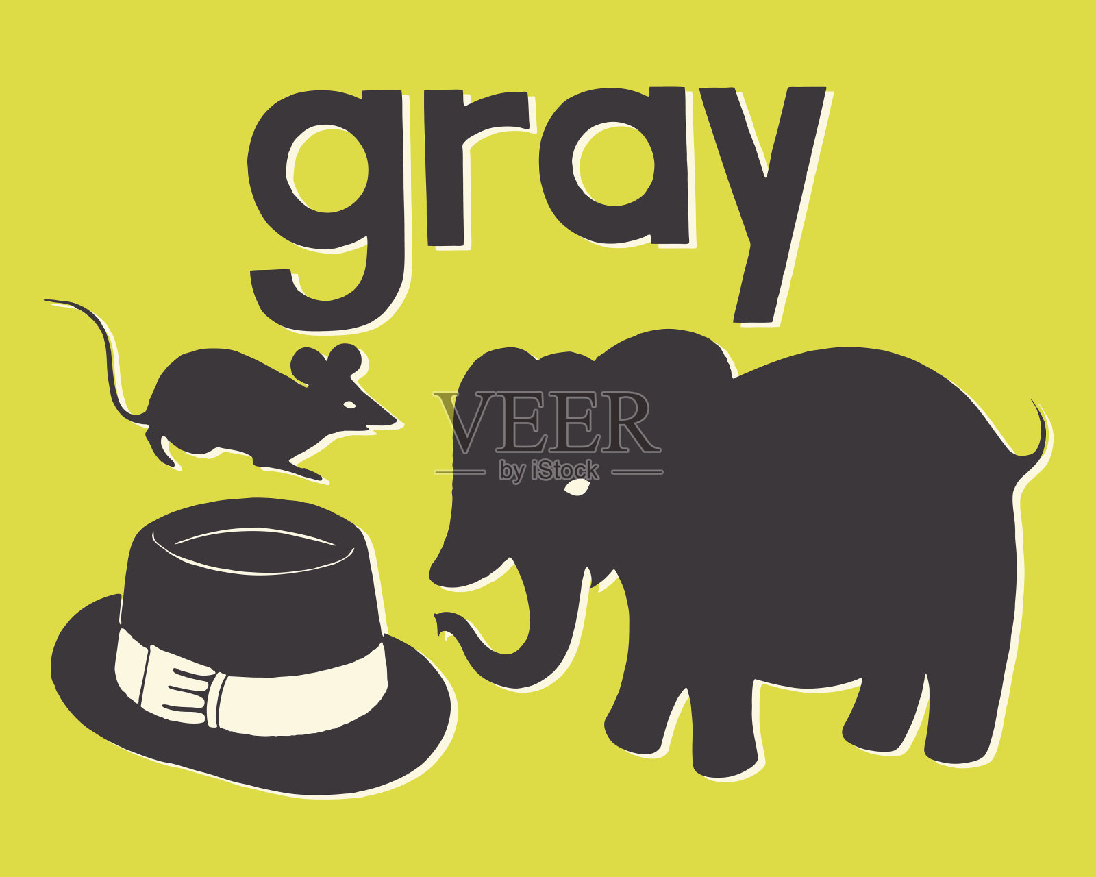 灰色的插画图片素材