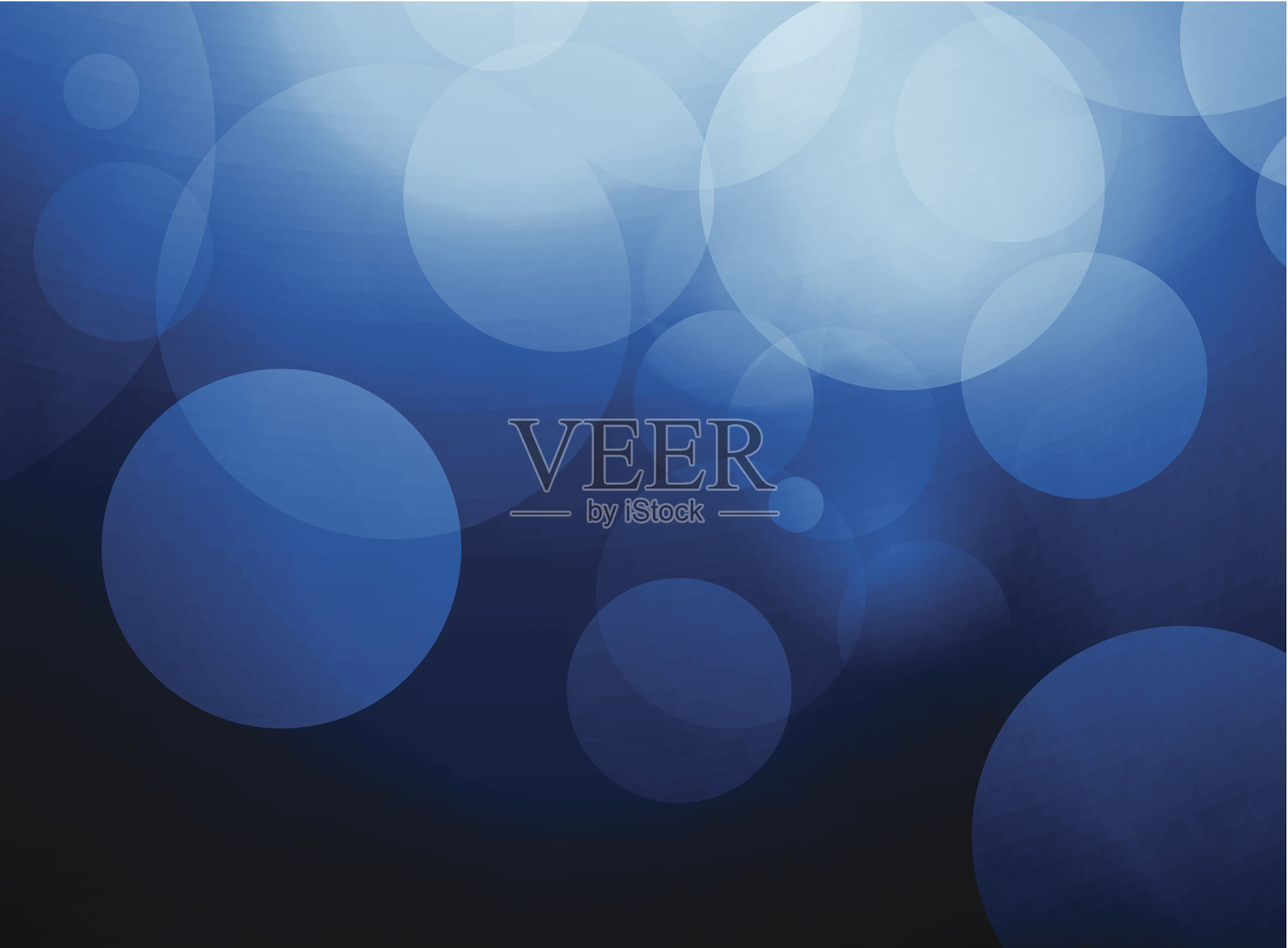 抽象的蓝色的圆圈插画图片素材