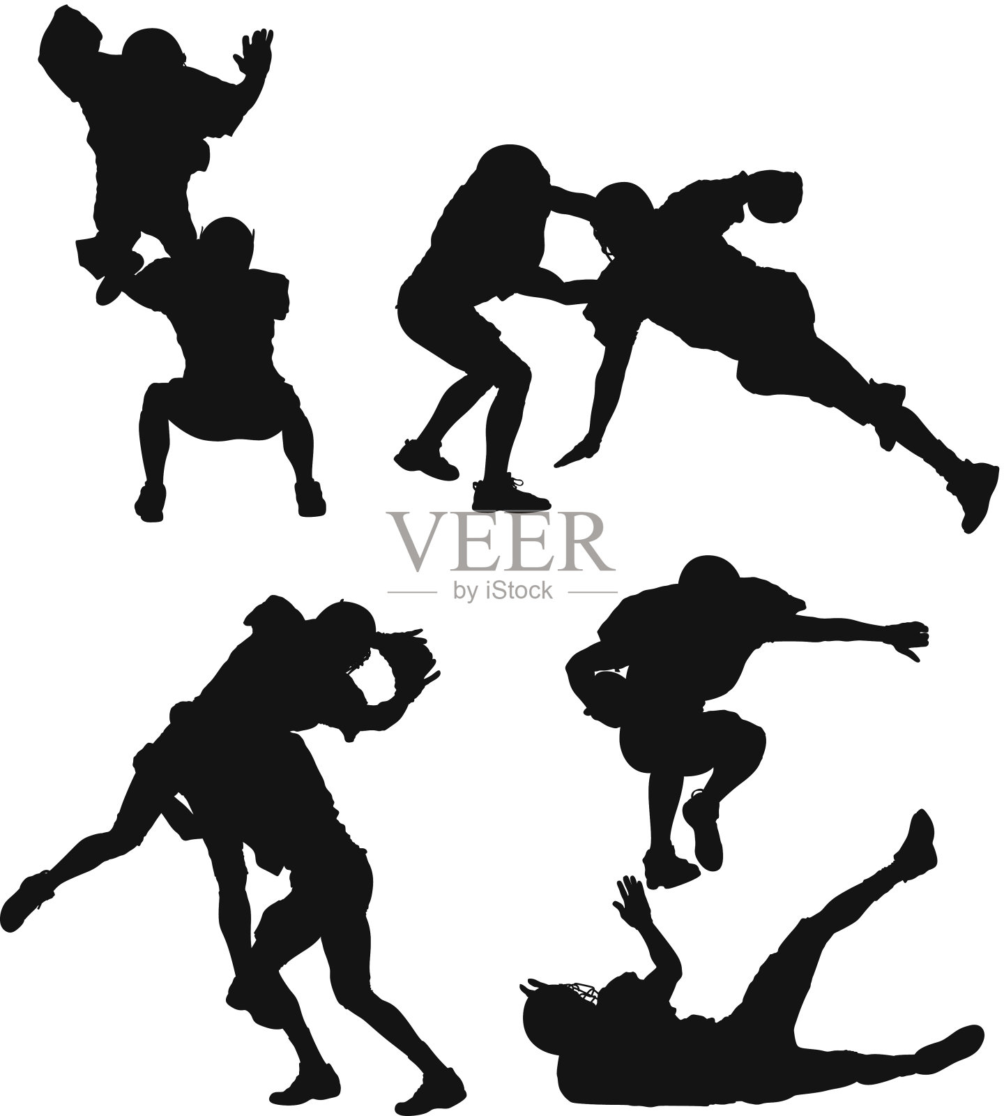 美式足球球员插画图片素材