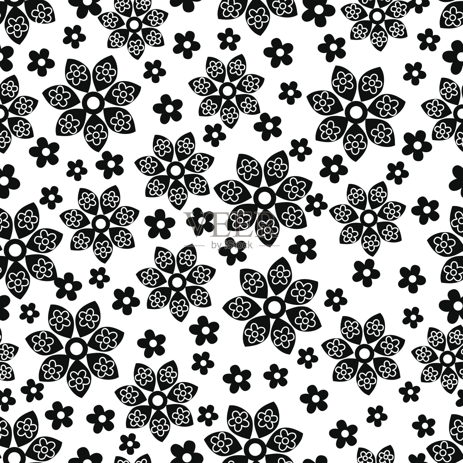 花卉图案。插画图片素材