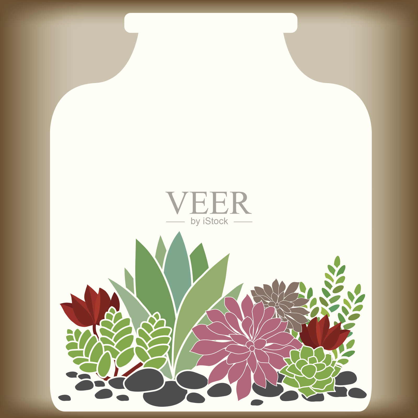 春天花园多汁插画图片素材