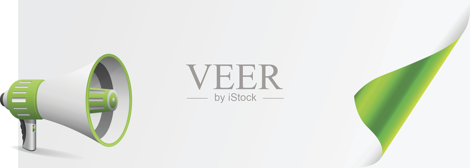 扩音器和横幅插画图片素材