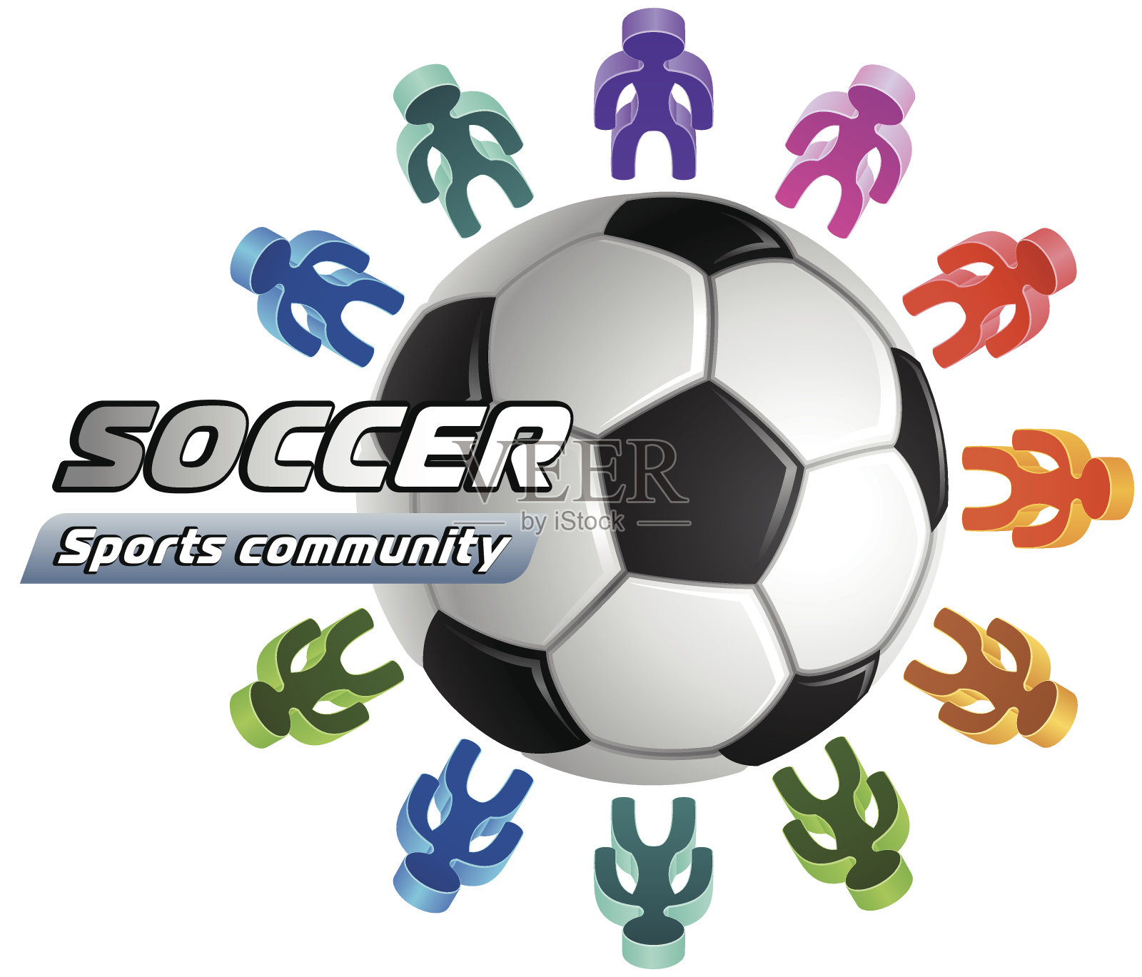 足球插画图片素材