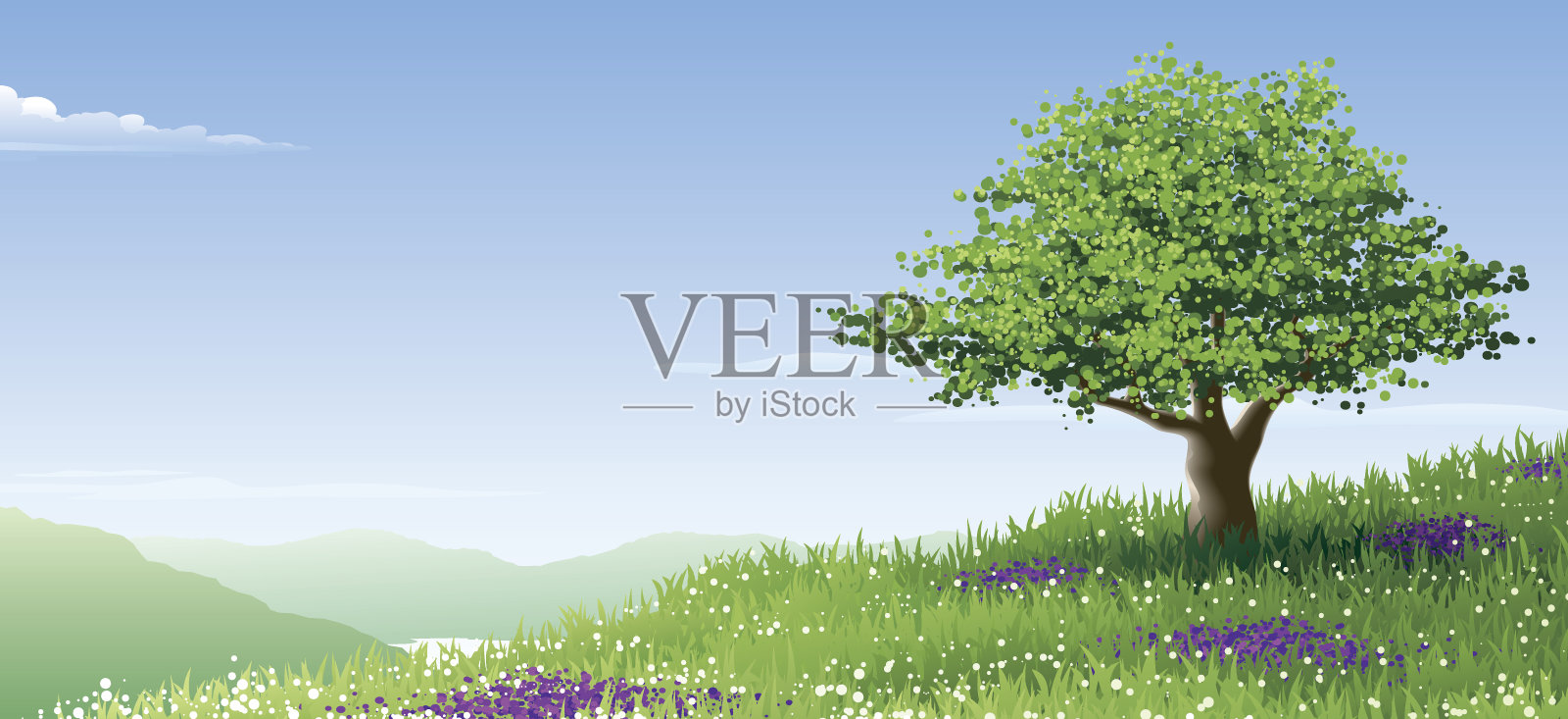 丰富多彩的景观插画图片素材