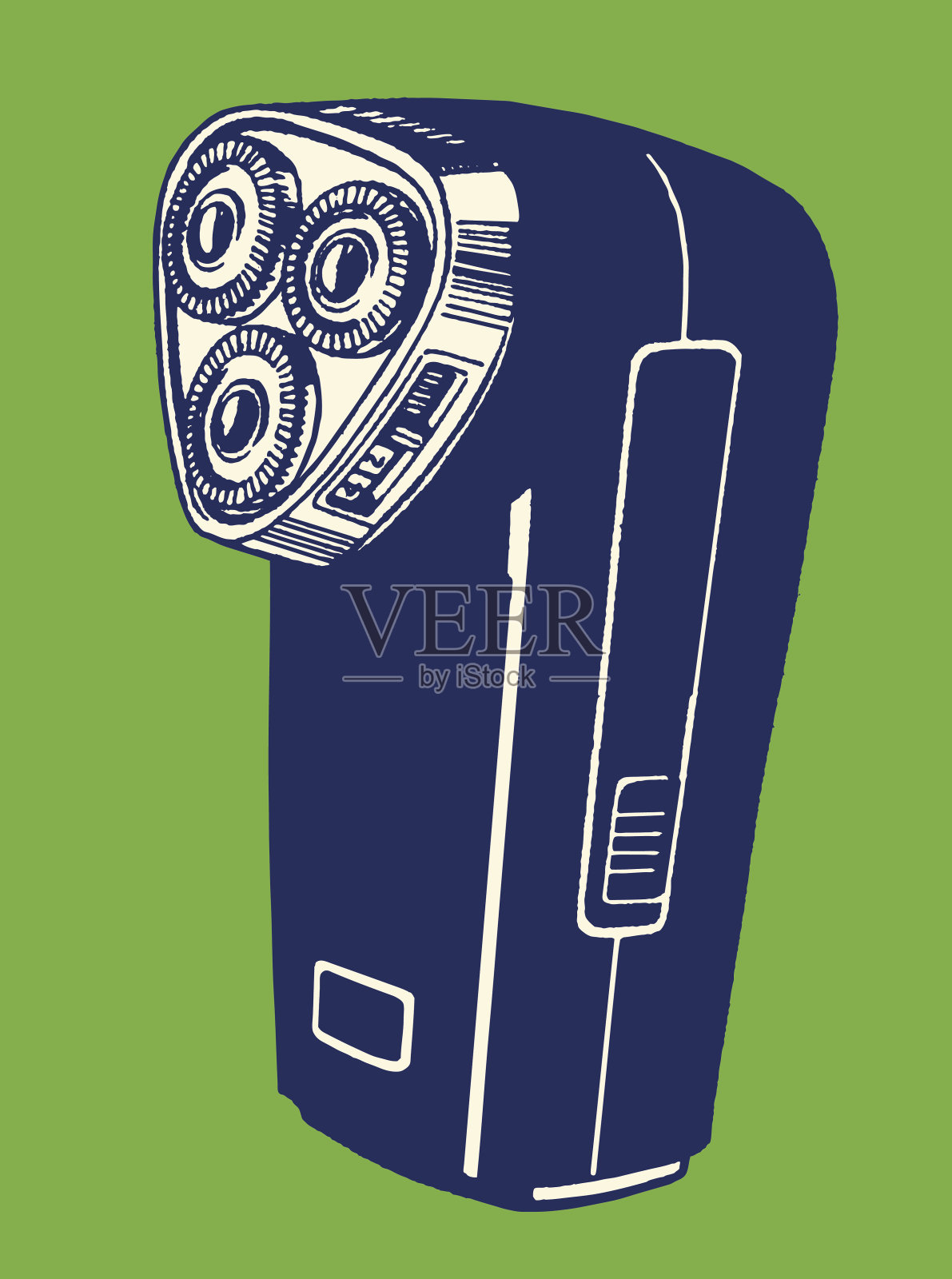 电动剃须刀插画图片素材