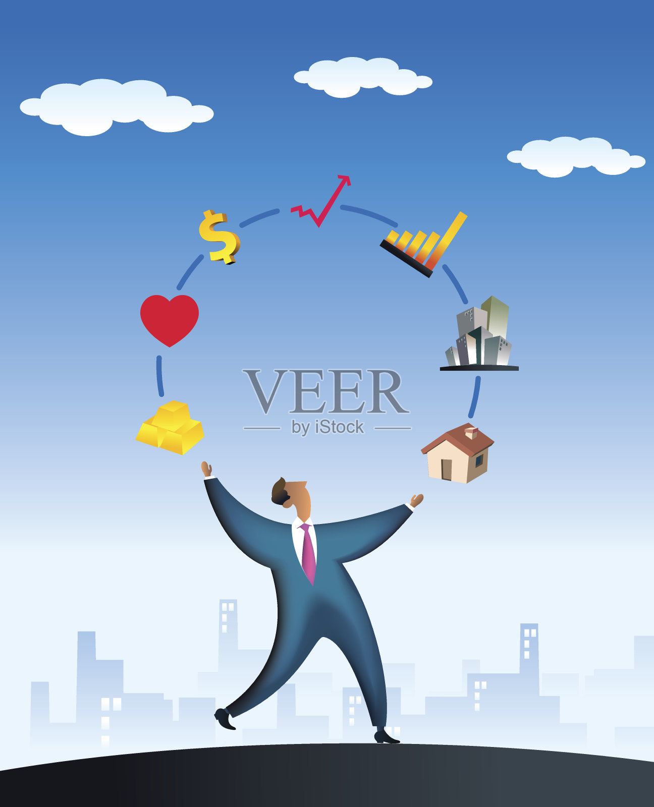 金融骗子插画图片素材