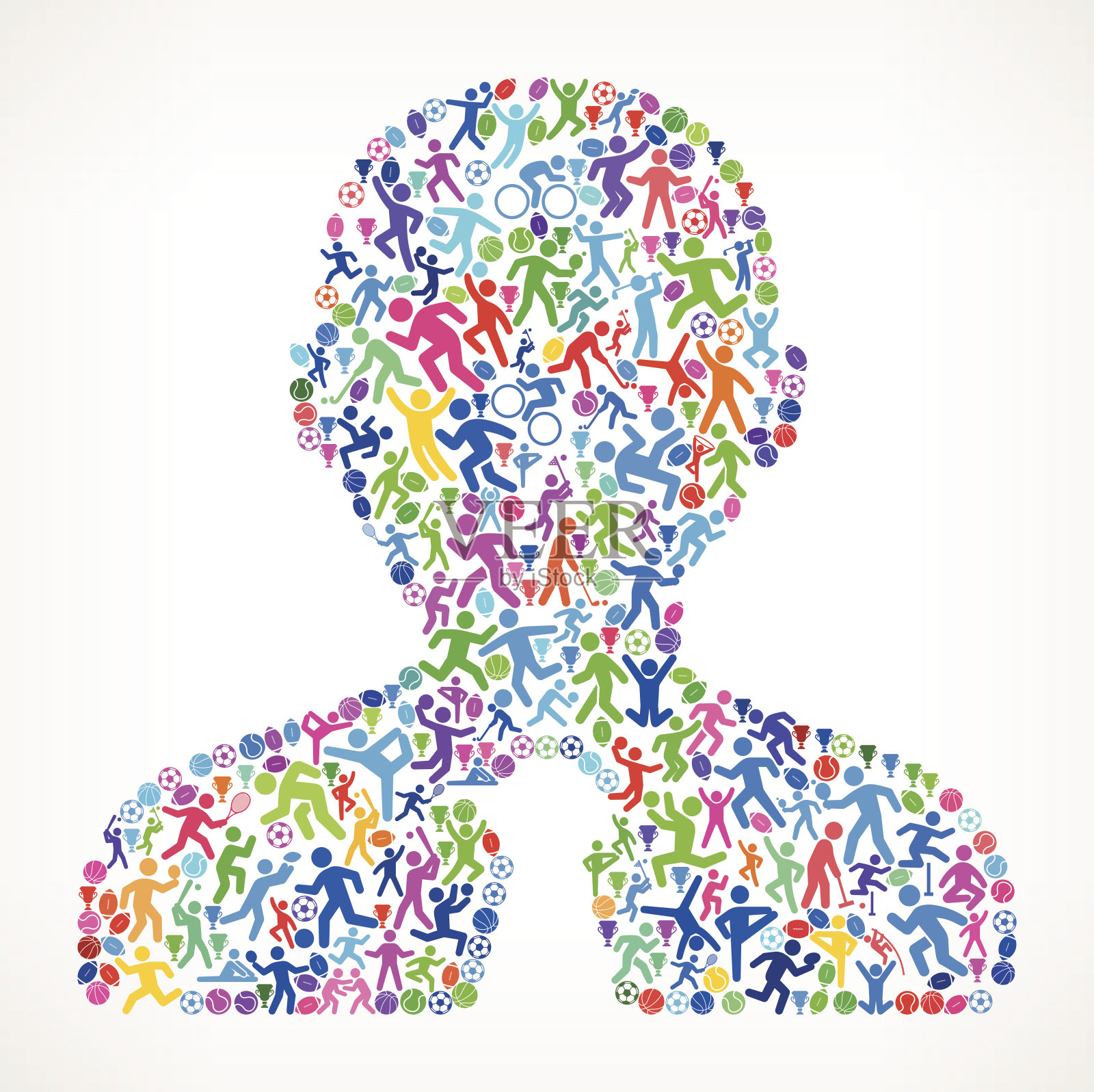 商人健身运动和运动模式矢量背景插画图片素材