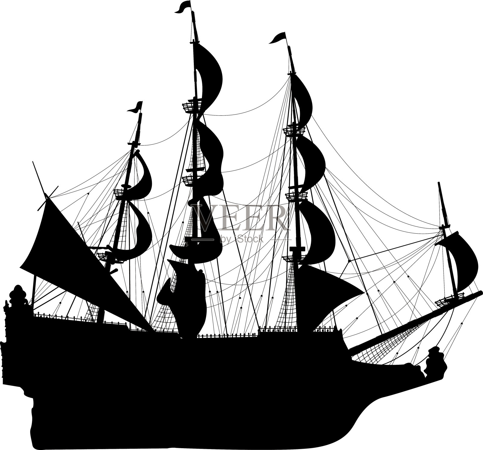 帆船插画图片素材