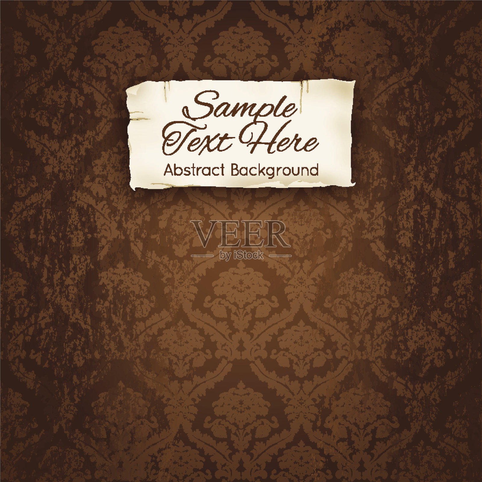 复古的缎子背景与撕破的标签为复制空间插画图片素材