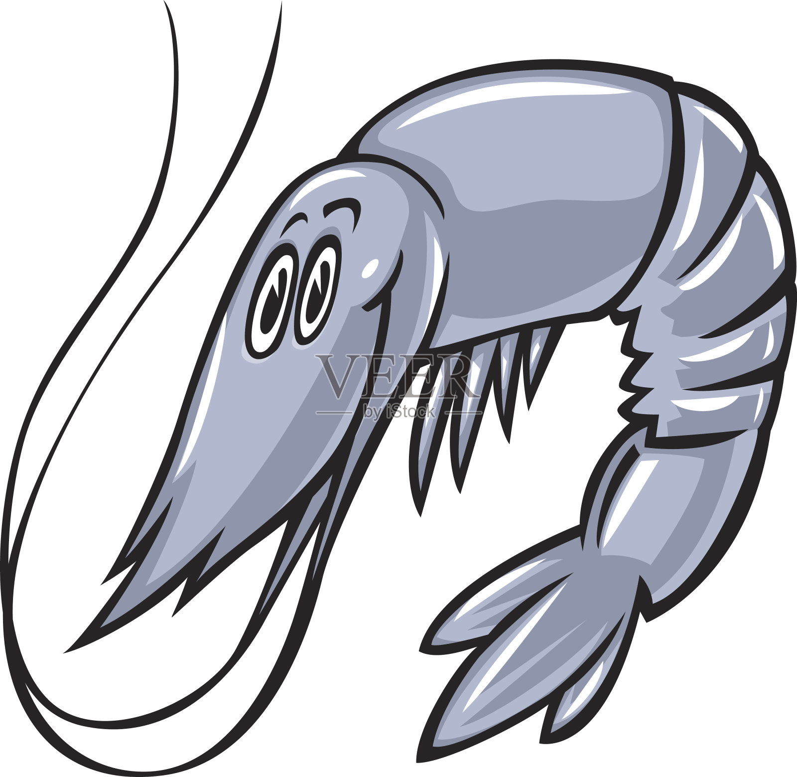 卡通虾插画图片素材