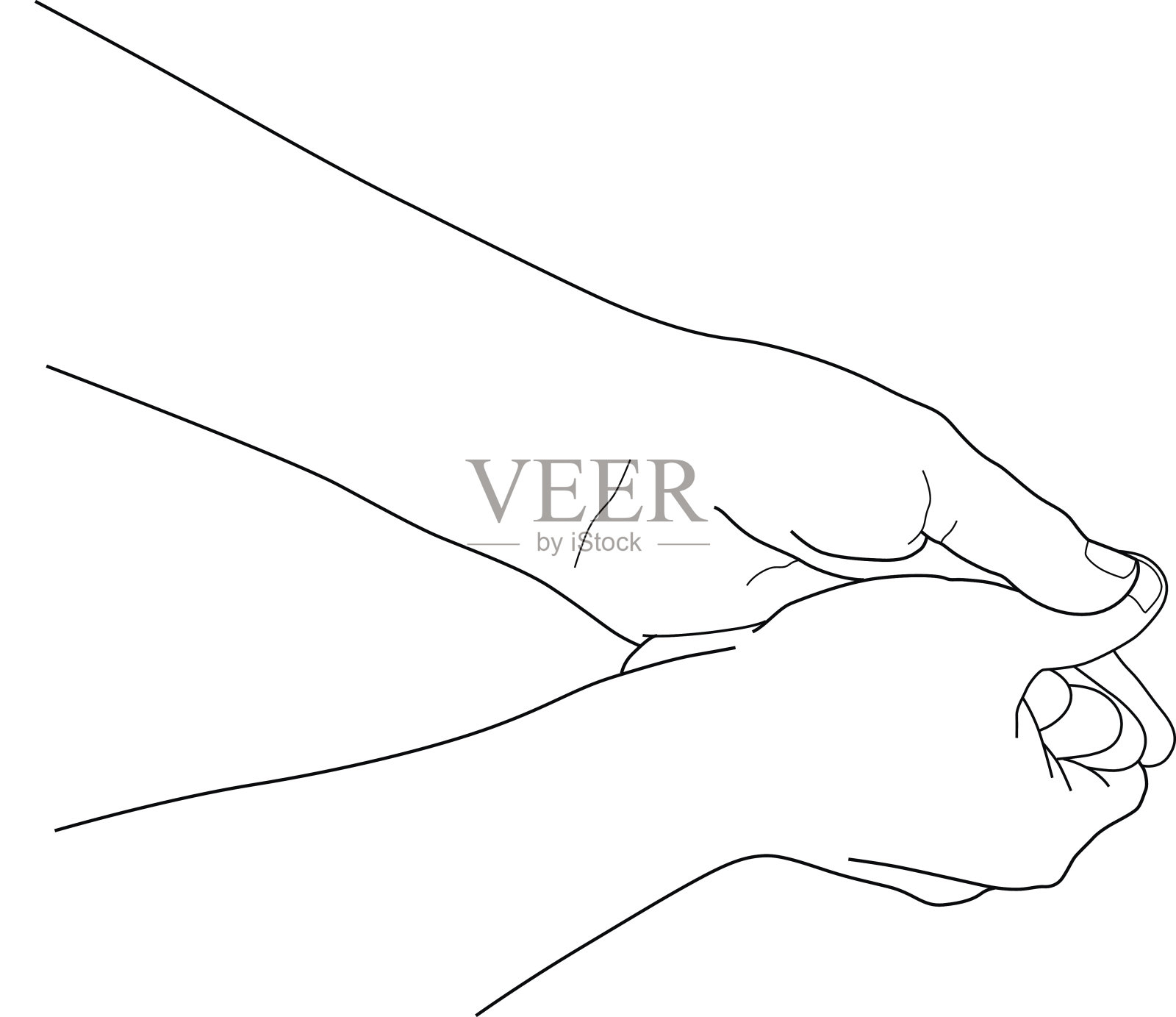 双手搓在一起。设计元素图片