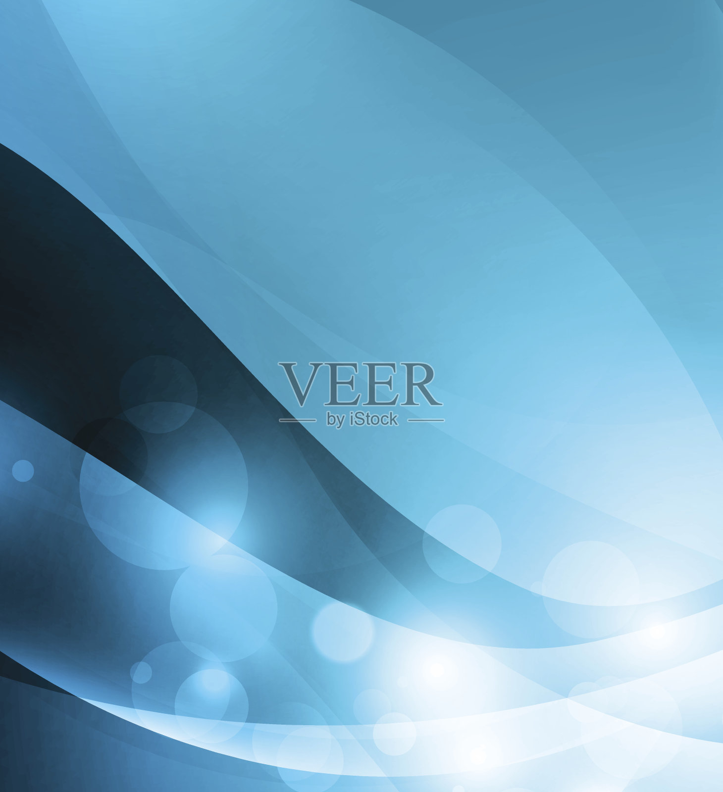 蓝色背景插画图片素材