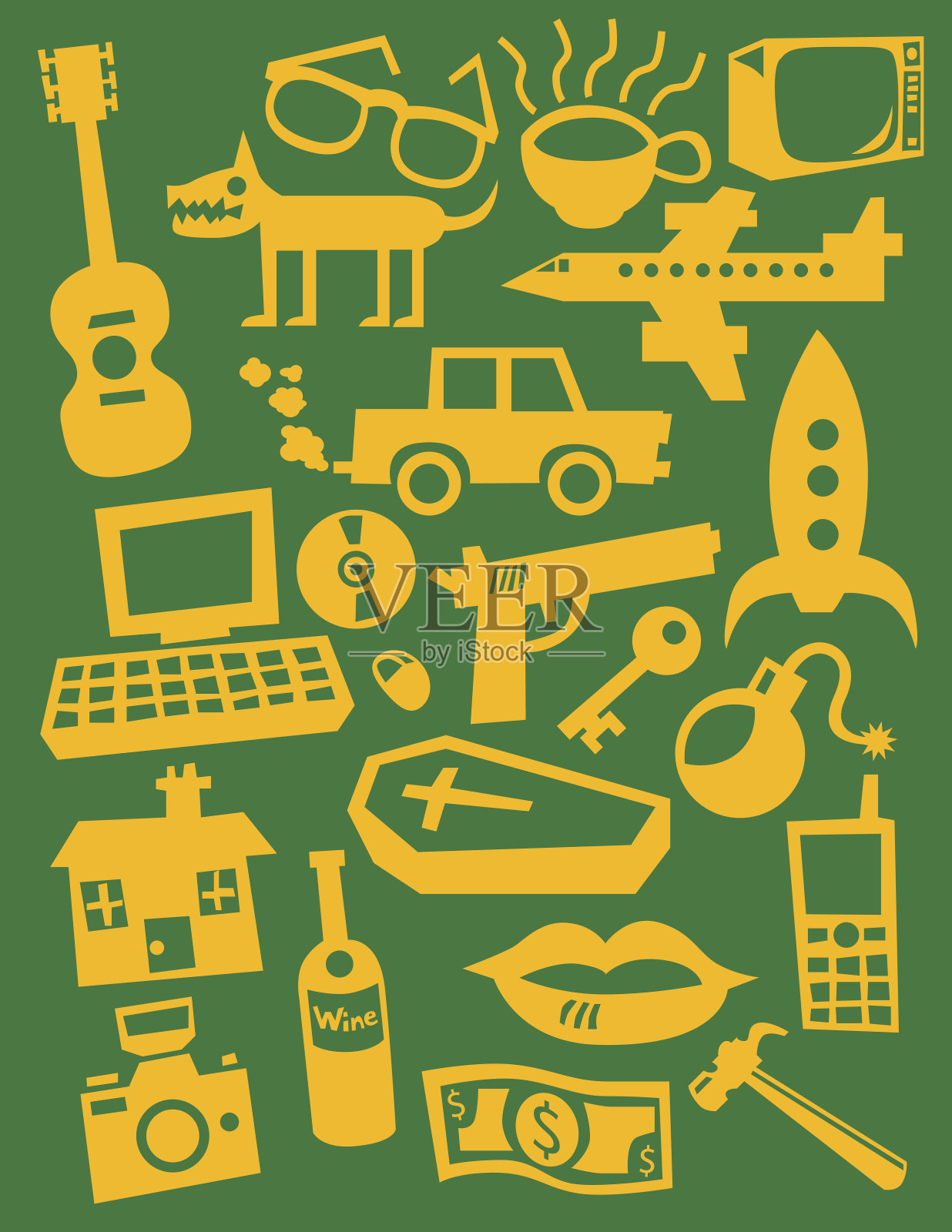 古怪的图纸插画图片素材