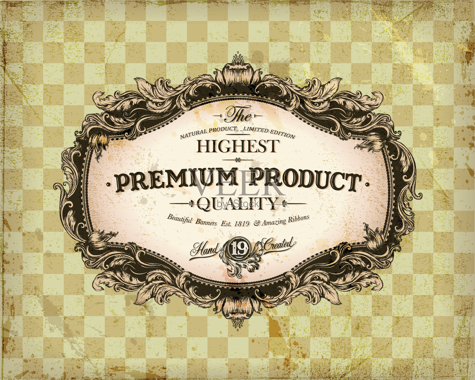 复古优质徽章插画图片素材