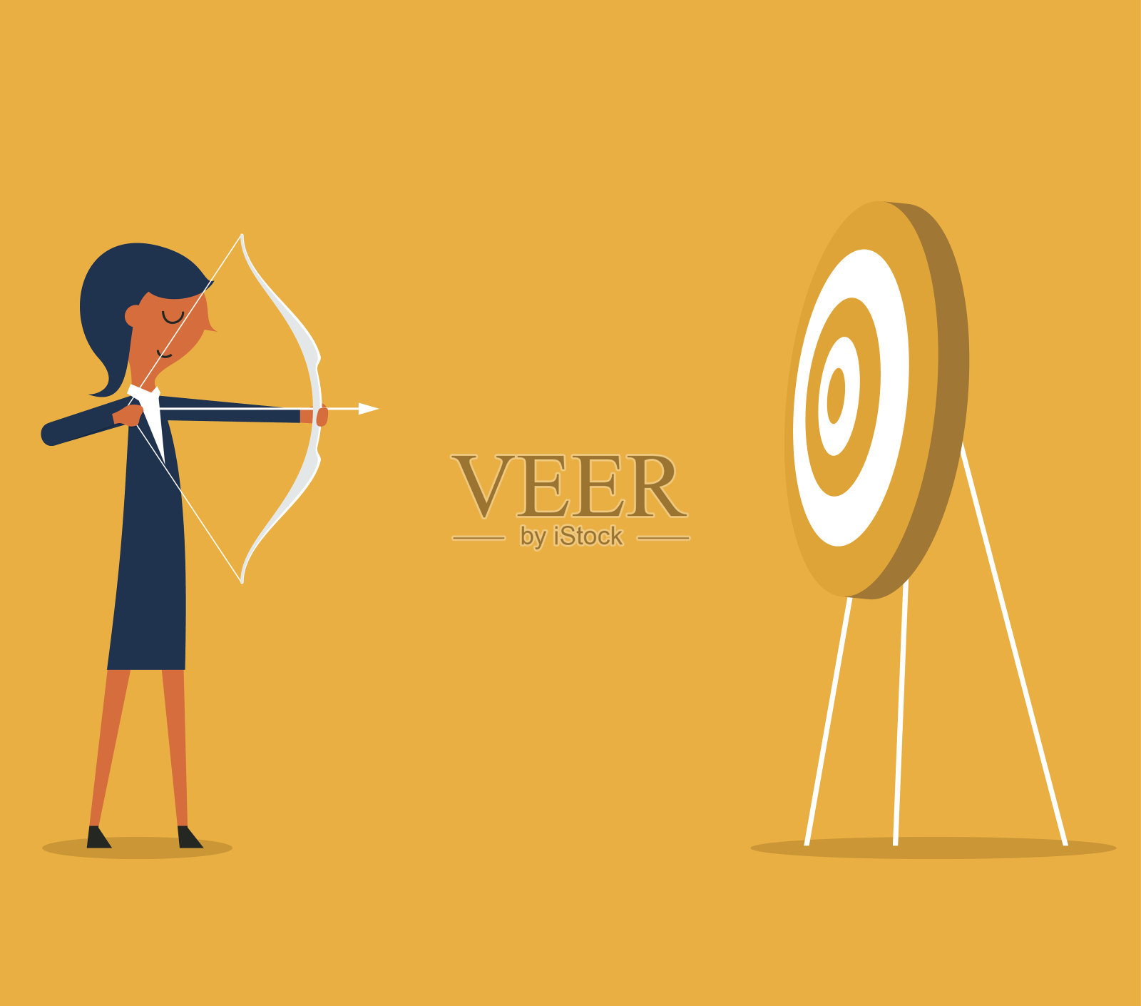 击中目标插画图片素材