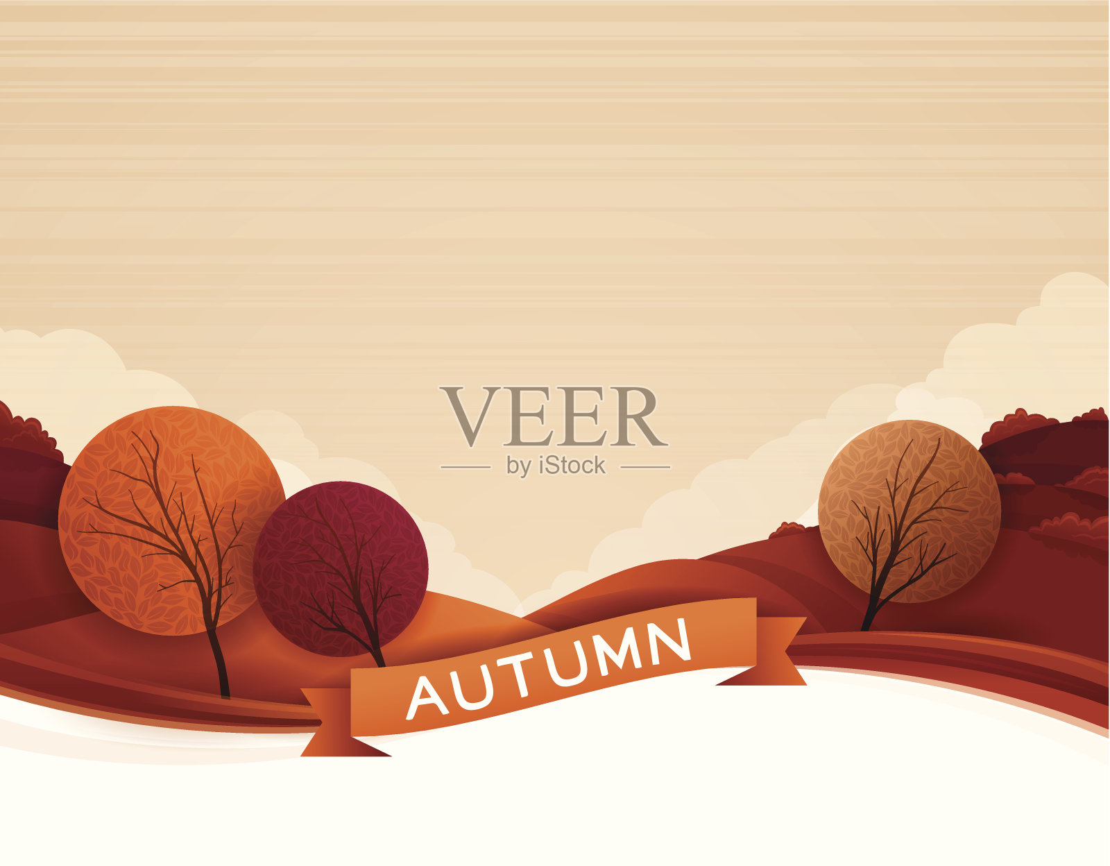 秋天背景插画图片素材