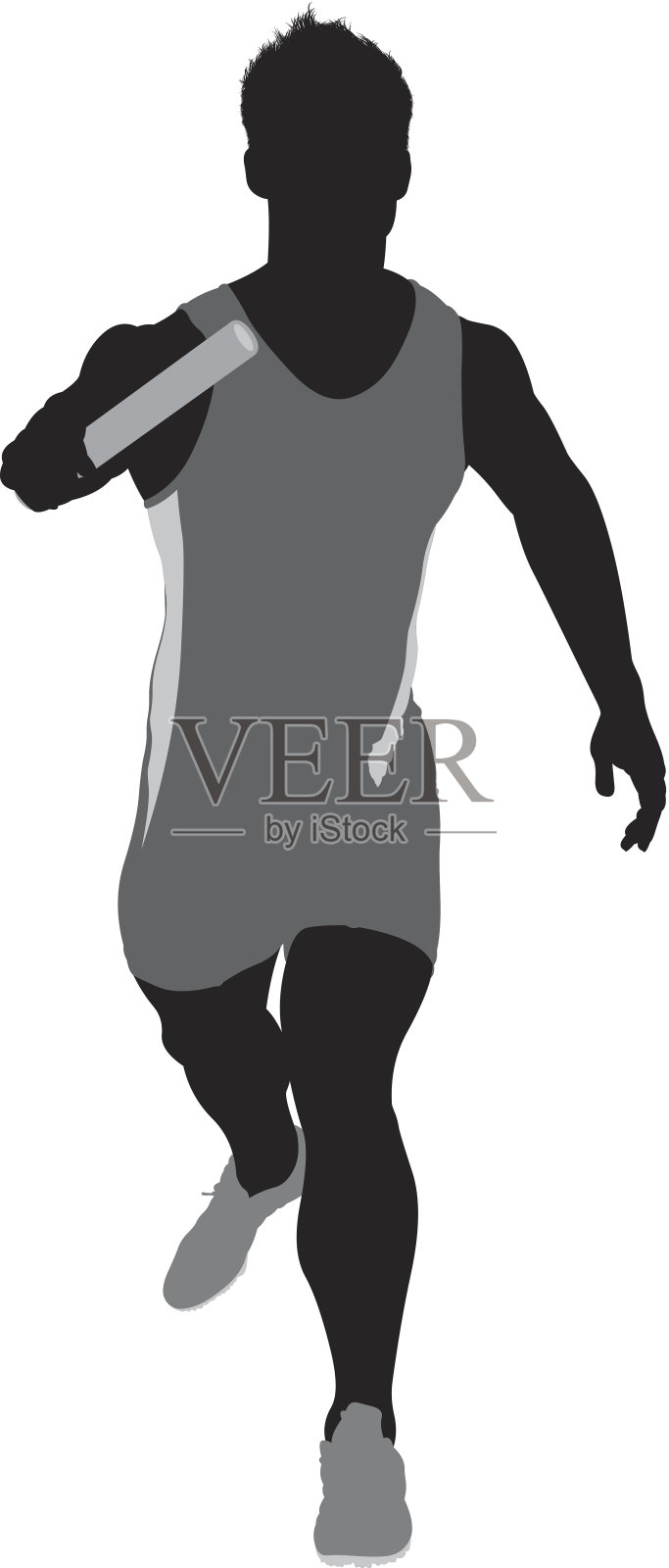 田径运动员用接力棒赛跑设计元素图片