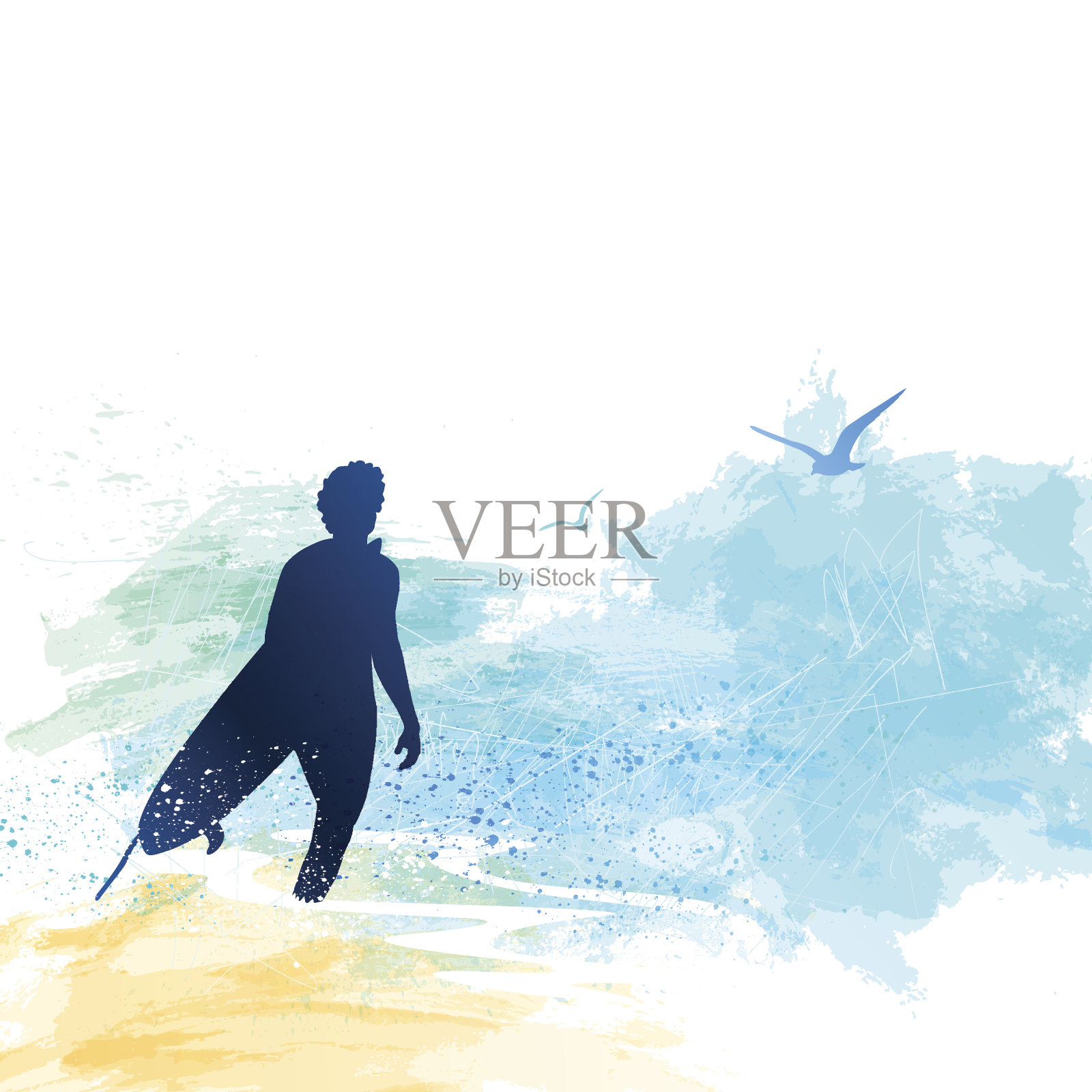 冲浪者插画图片素材