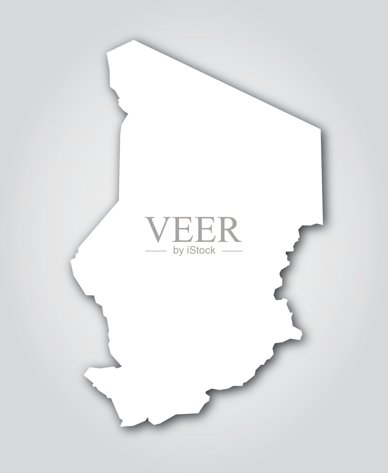 乍得轮廓白插画图片素材