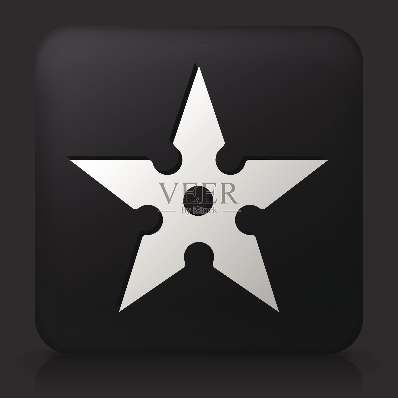 黑色方形按钮与飞镖插画图片素材