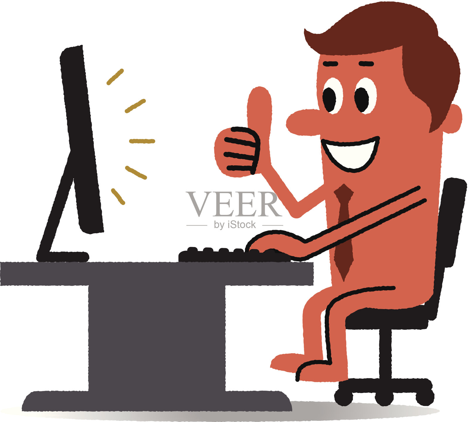 竖起大拇指插画图片素材