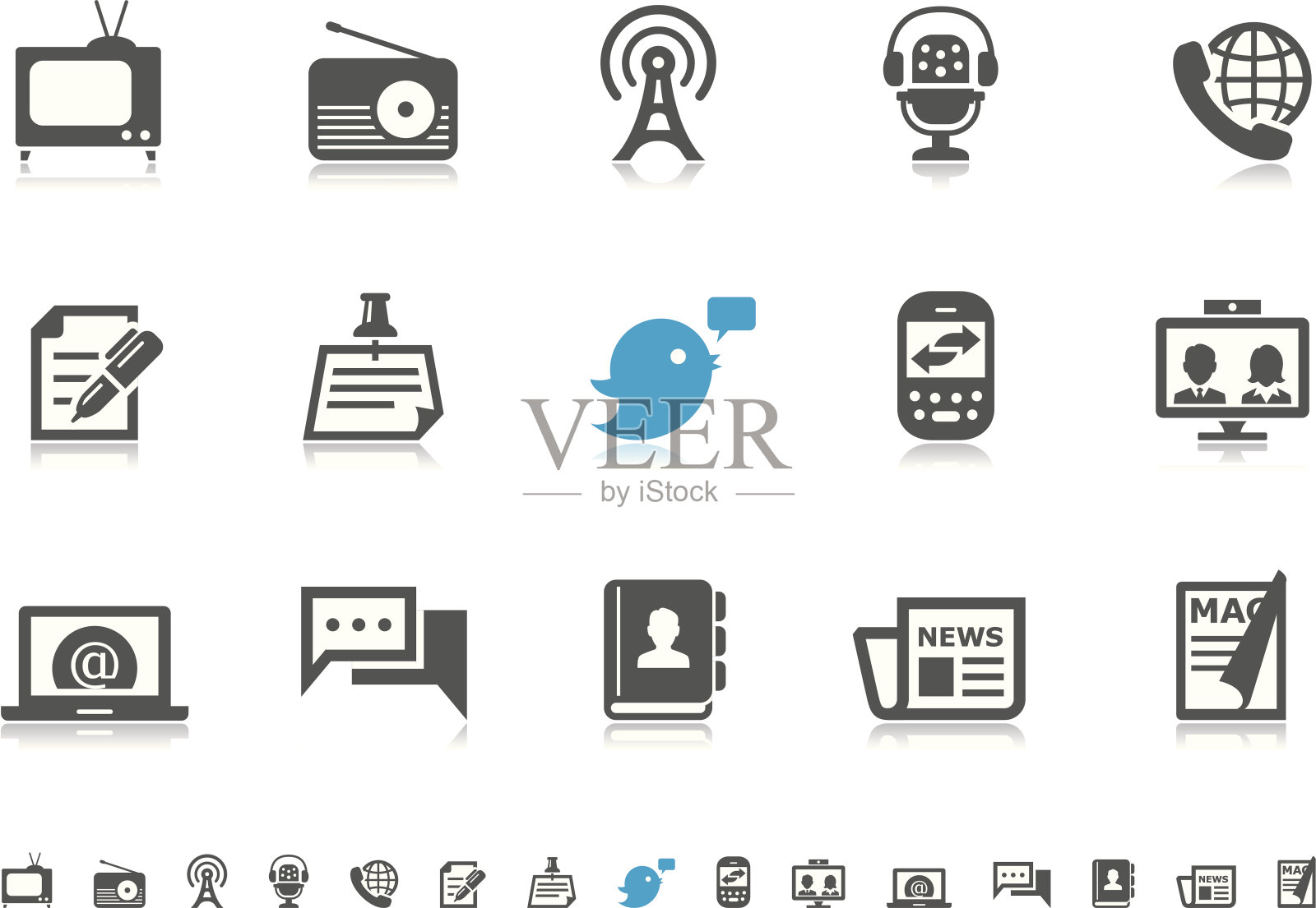 | Pictoria系列传播与媒体图标图标素材