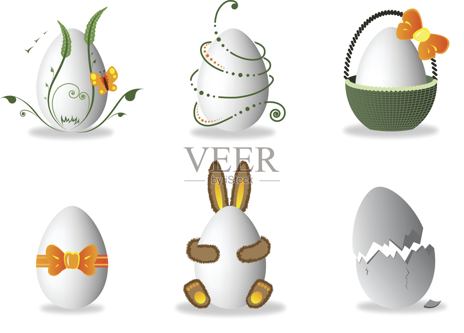 复活节彩蛋插画图片素材