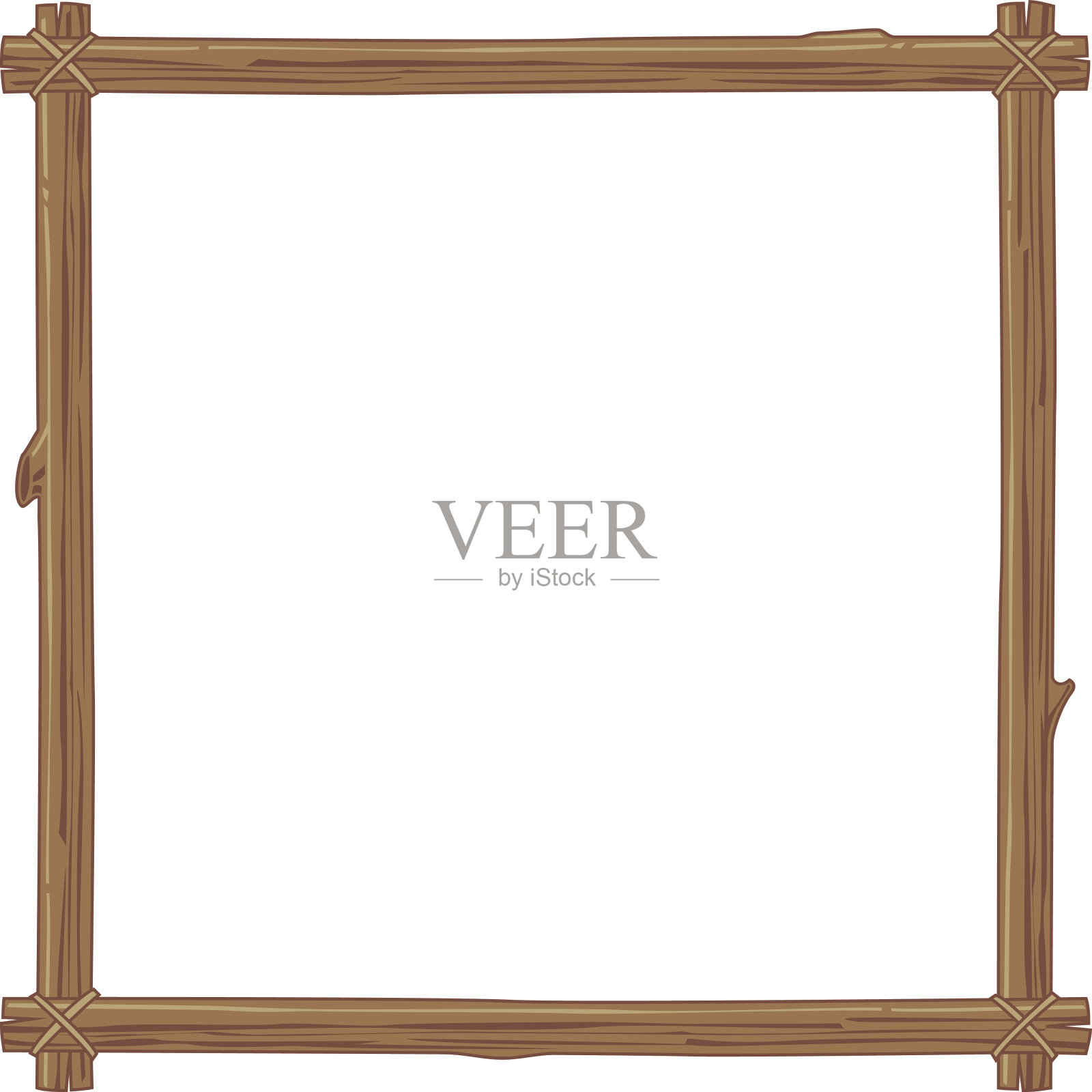 木头分支框架插画图片素材