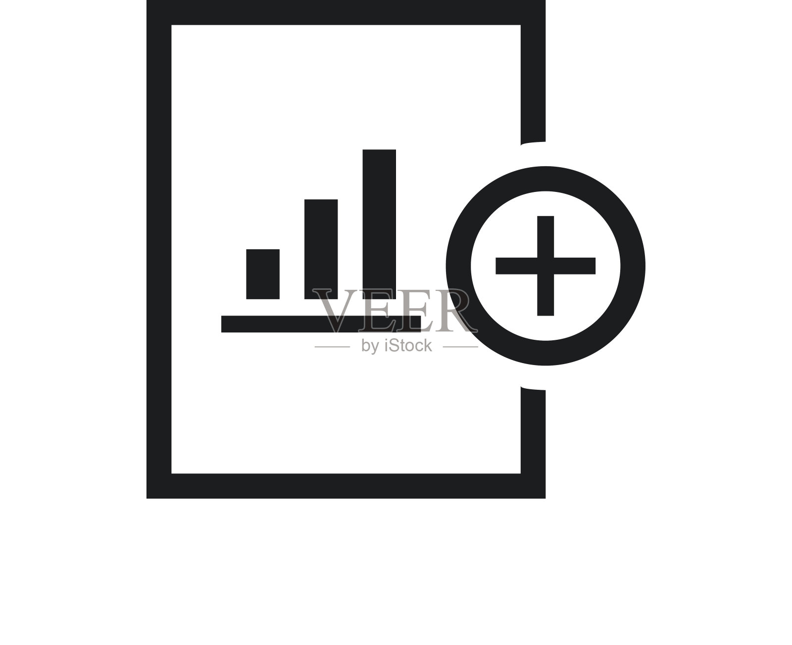 白色背景上的文档图标。图标素材