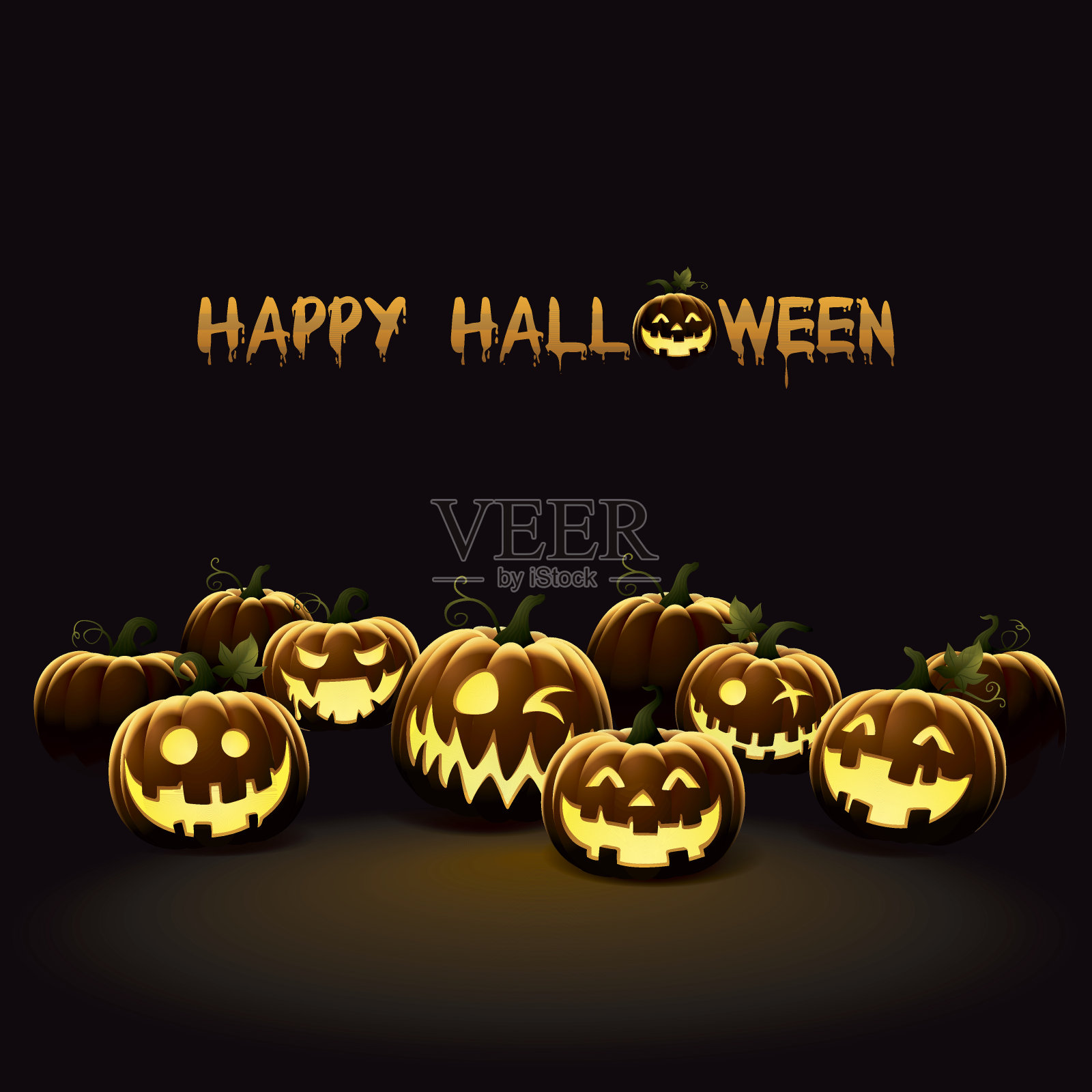 万圣节南瓜插画图片素材