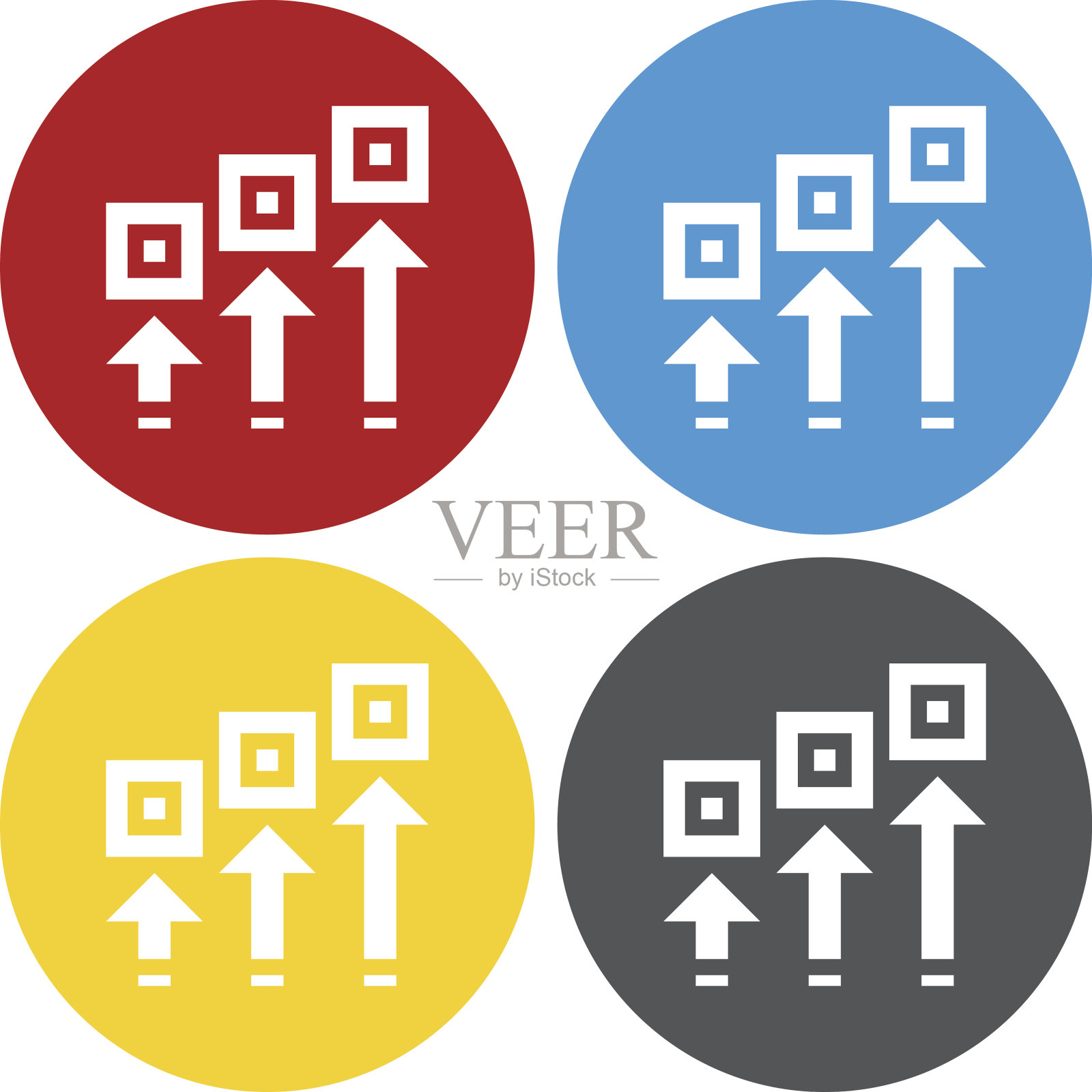 物流图标上的圆形按钮。图标素材