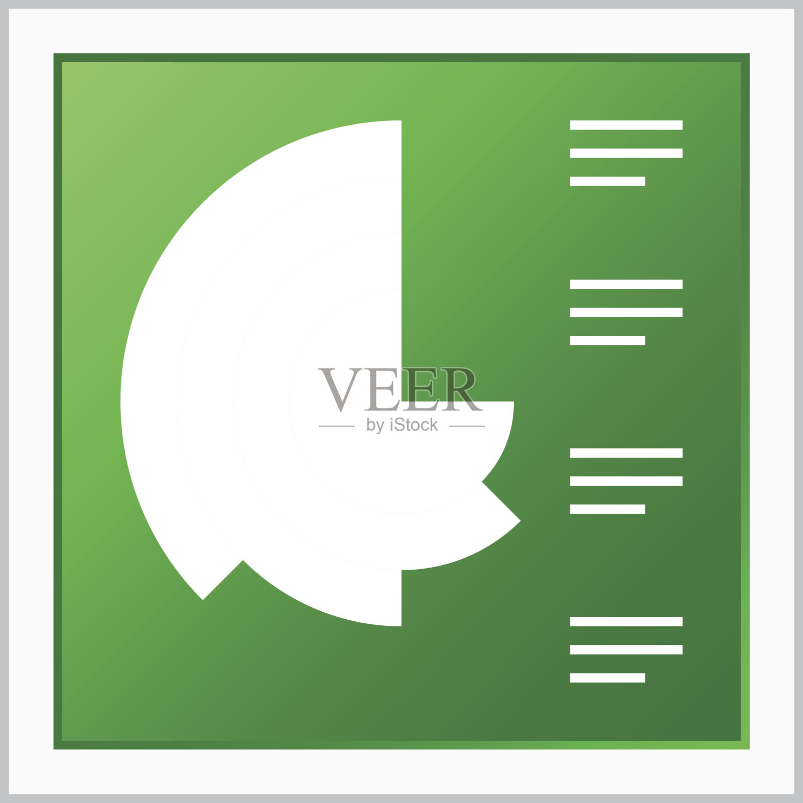 在一个方形按钮上的心形图表图标。图标素材