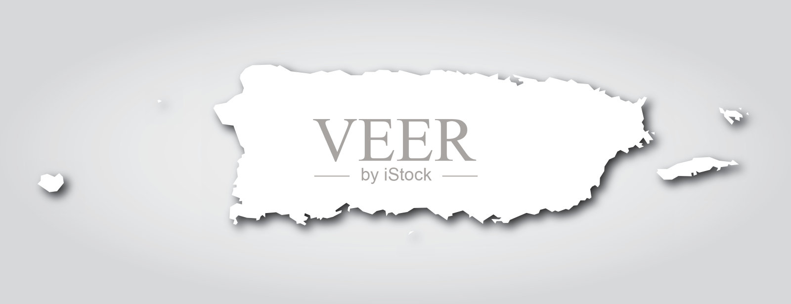 波多黎各剪影白色插画图片素材