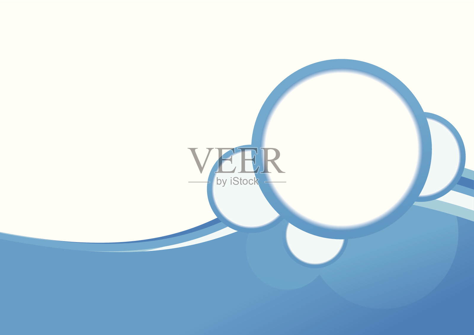 蓝色背景插画图片素材