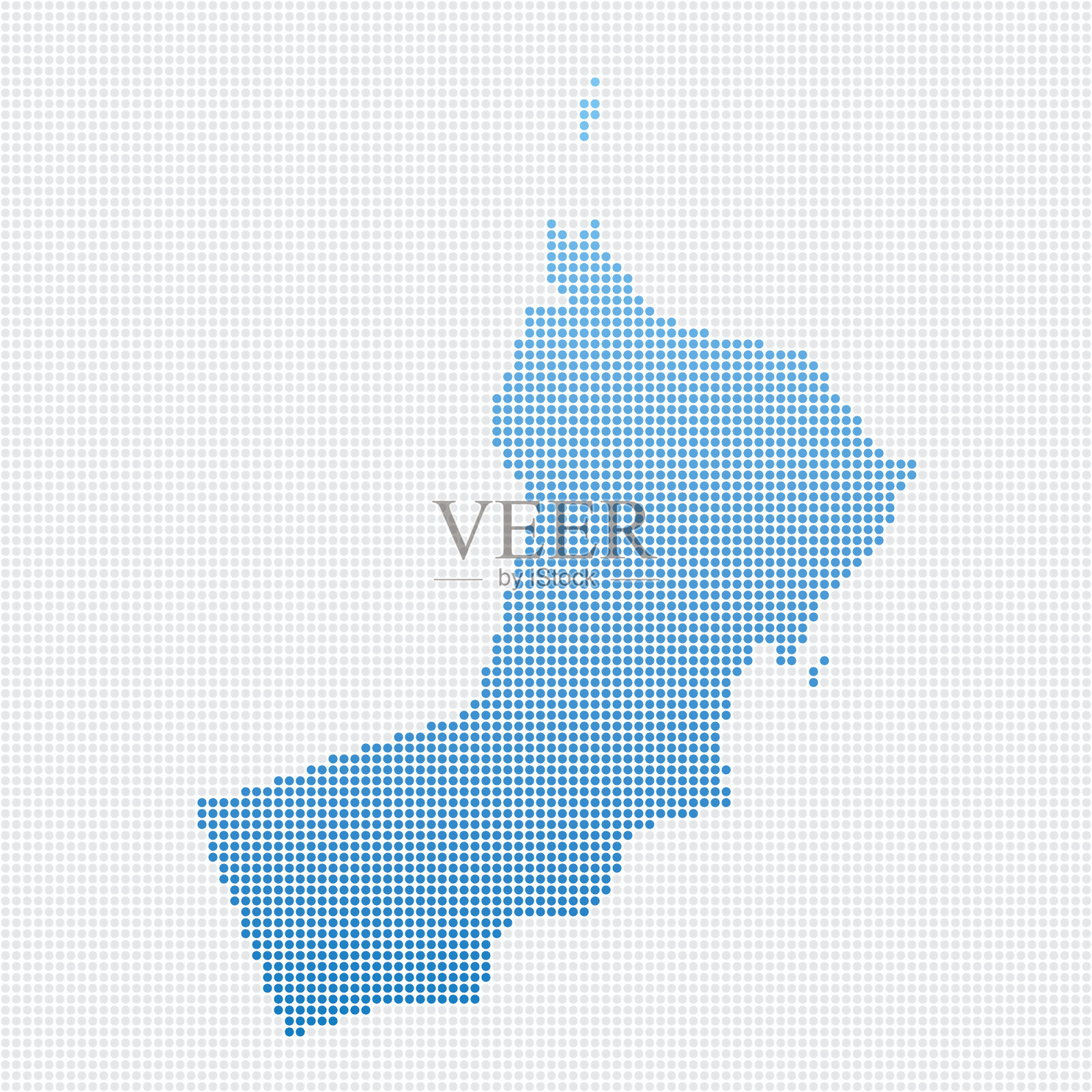 阿曼地图蓝点模式插画图片素材