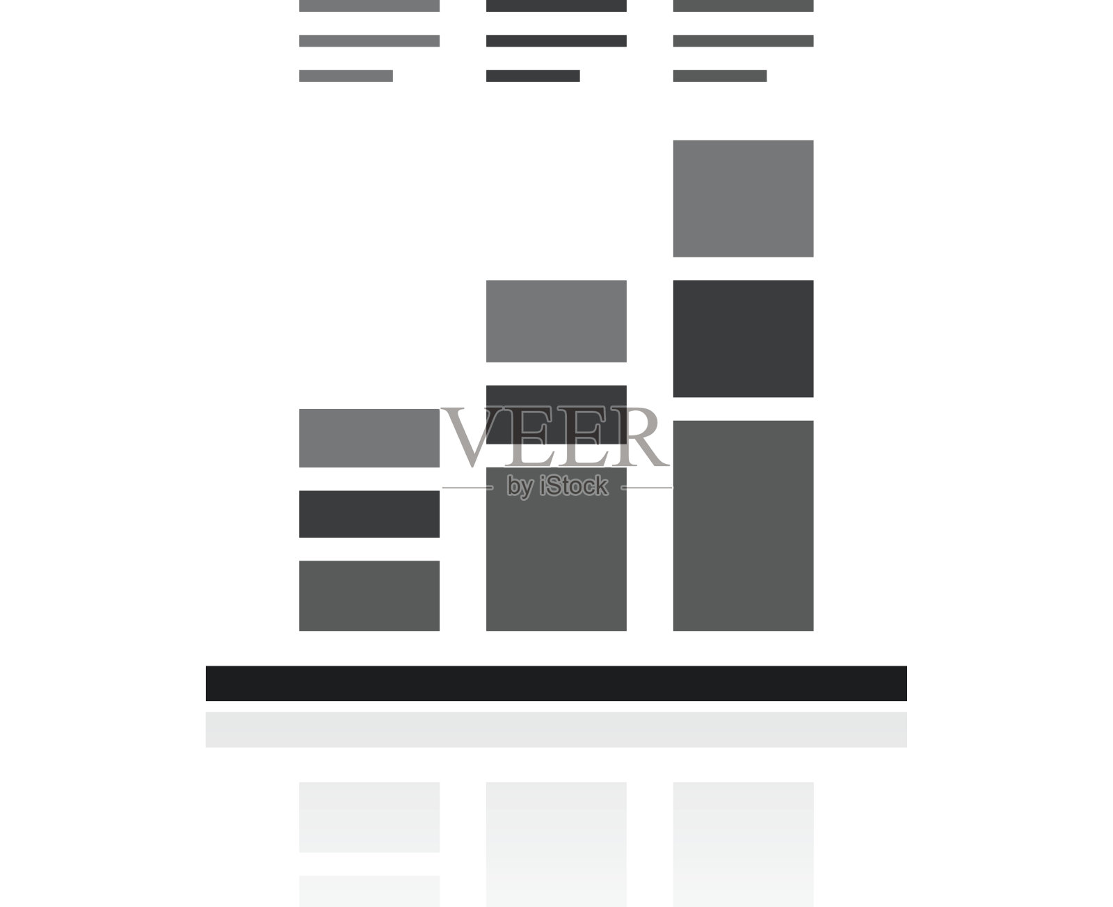 条形图图标上的白色背景。插画图片素材