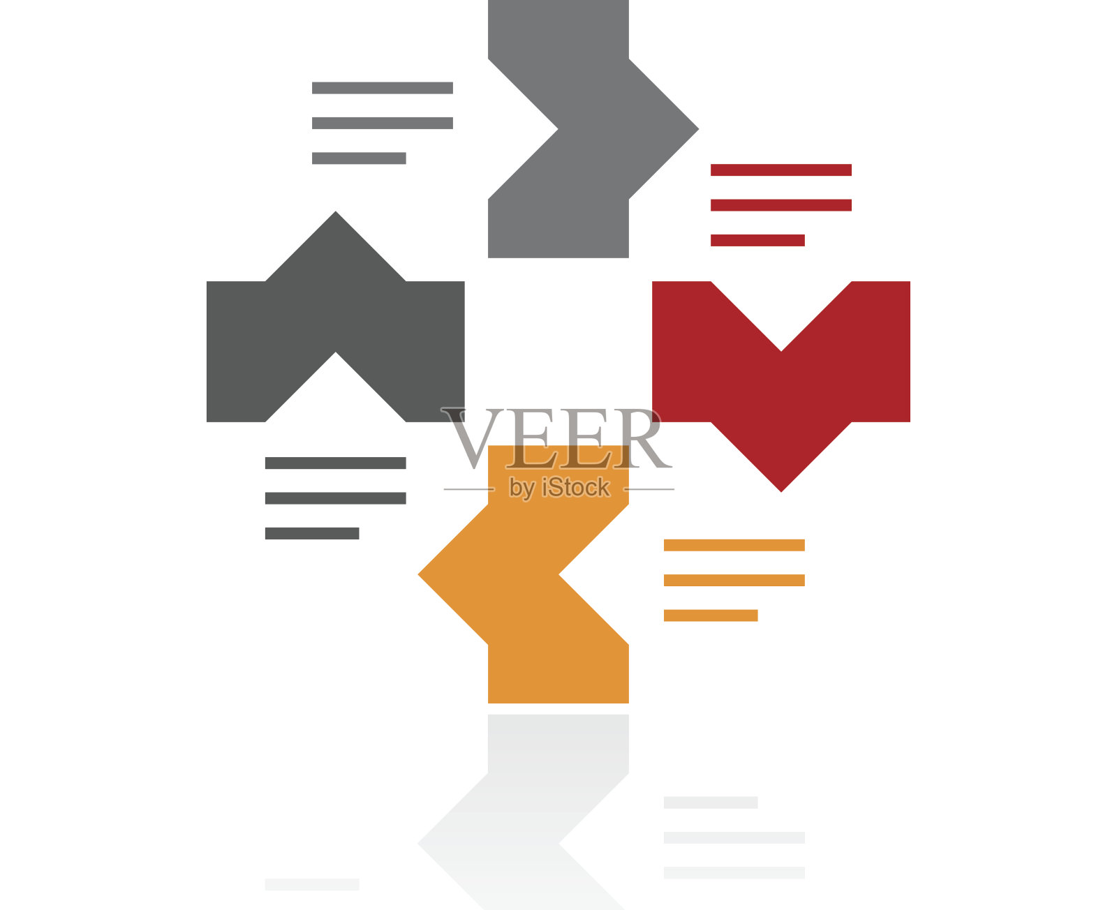 在白色背景上的流程图图标。图标素材