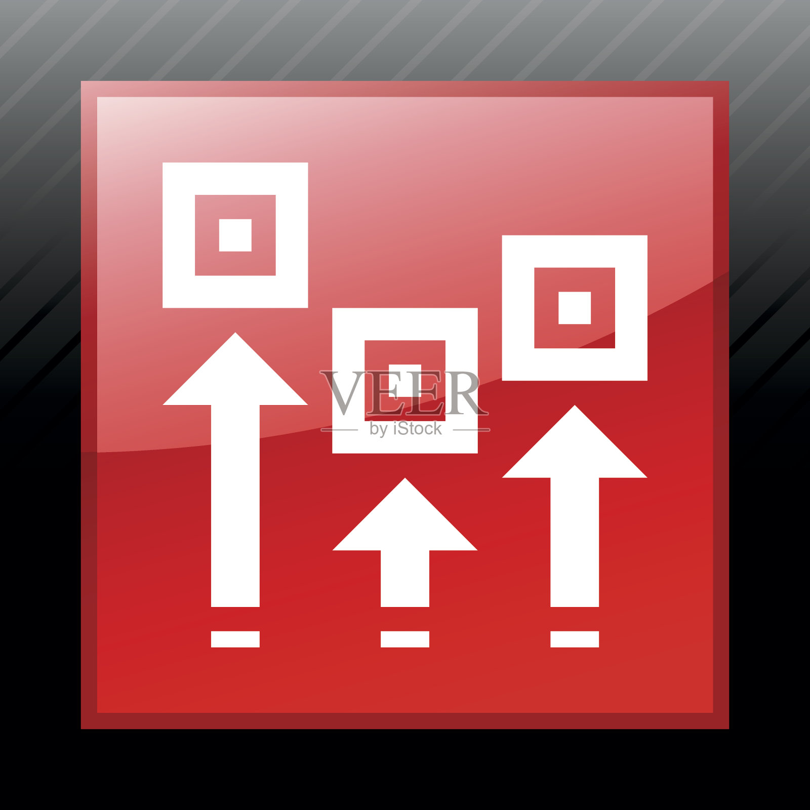 物流图标上的一个方形按钮。——时尚系列插画图片素材