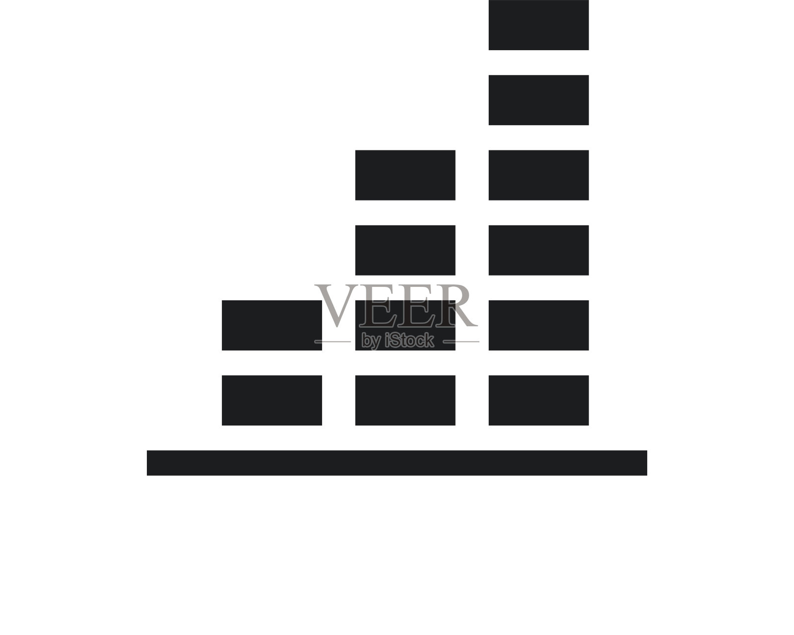 条形图图标上的白色背景。-单系列图标素材