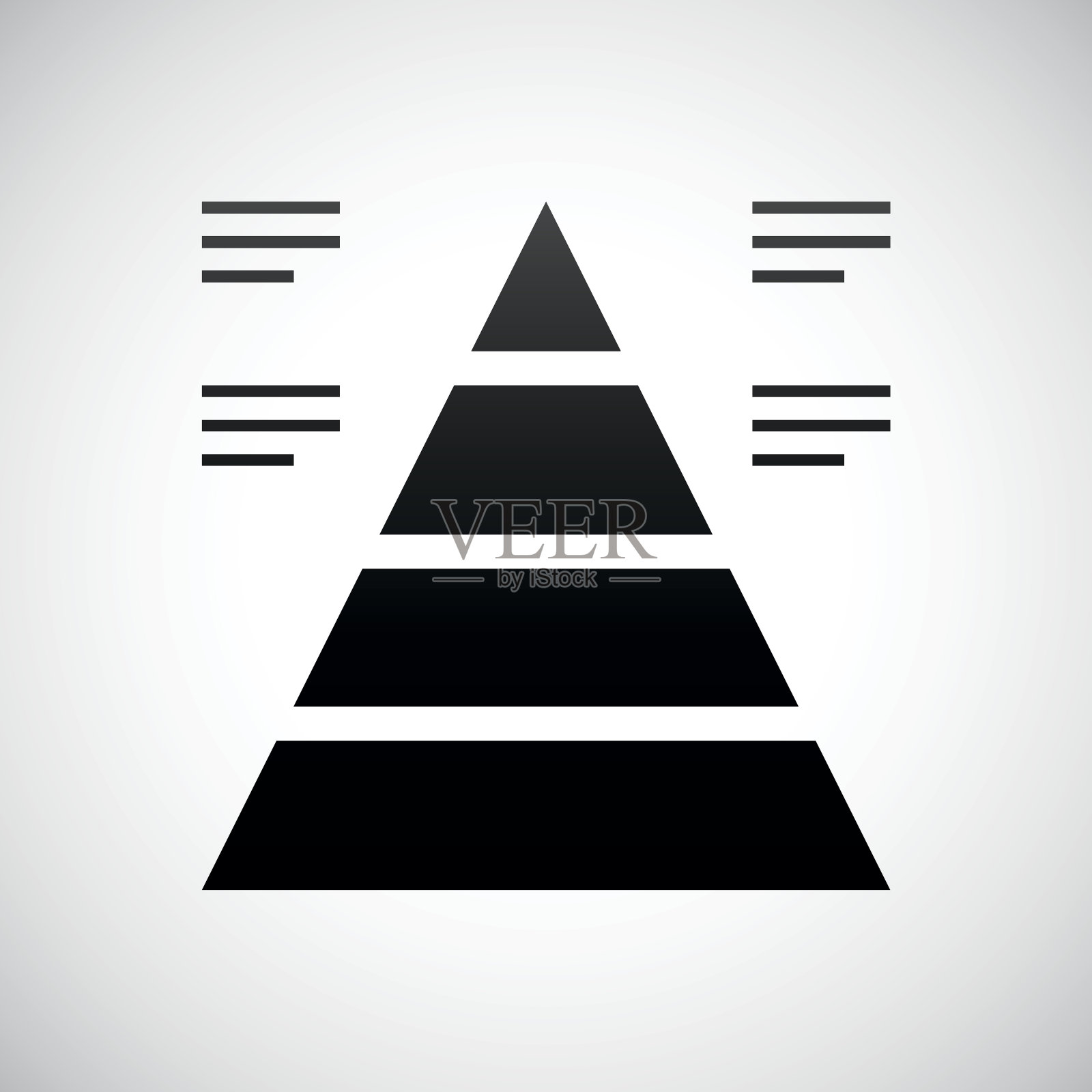 金字塔图标上的白色背景。-帘系列图标素材