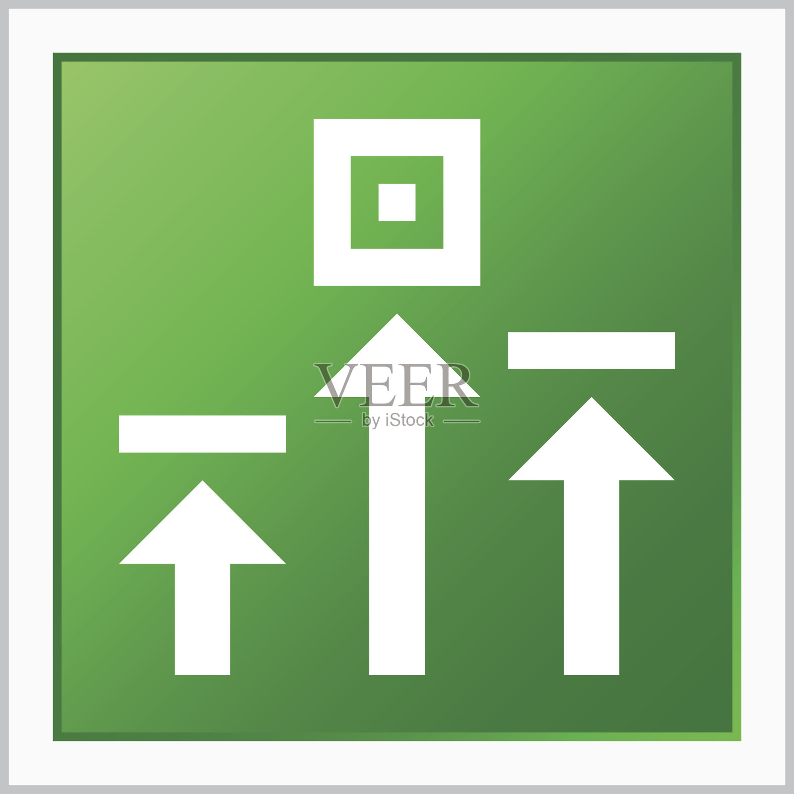 物流图标上的一个方形按钮。-平系列图标素材