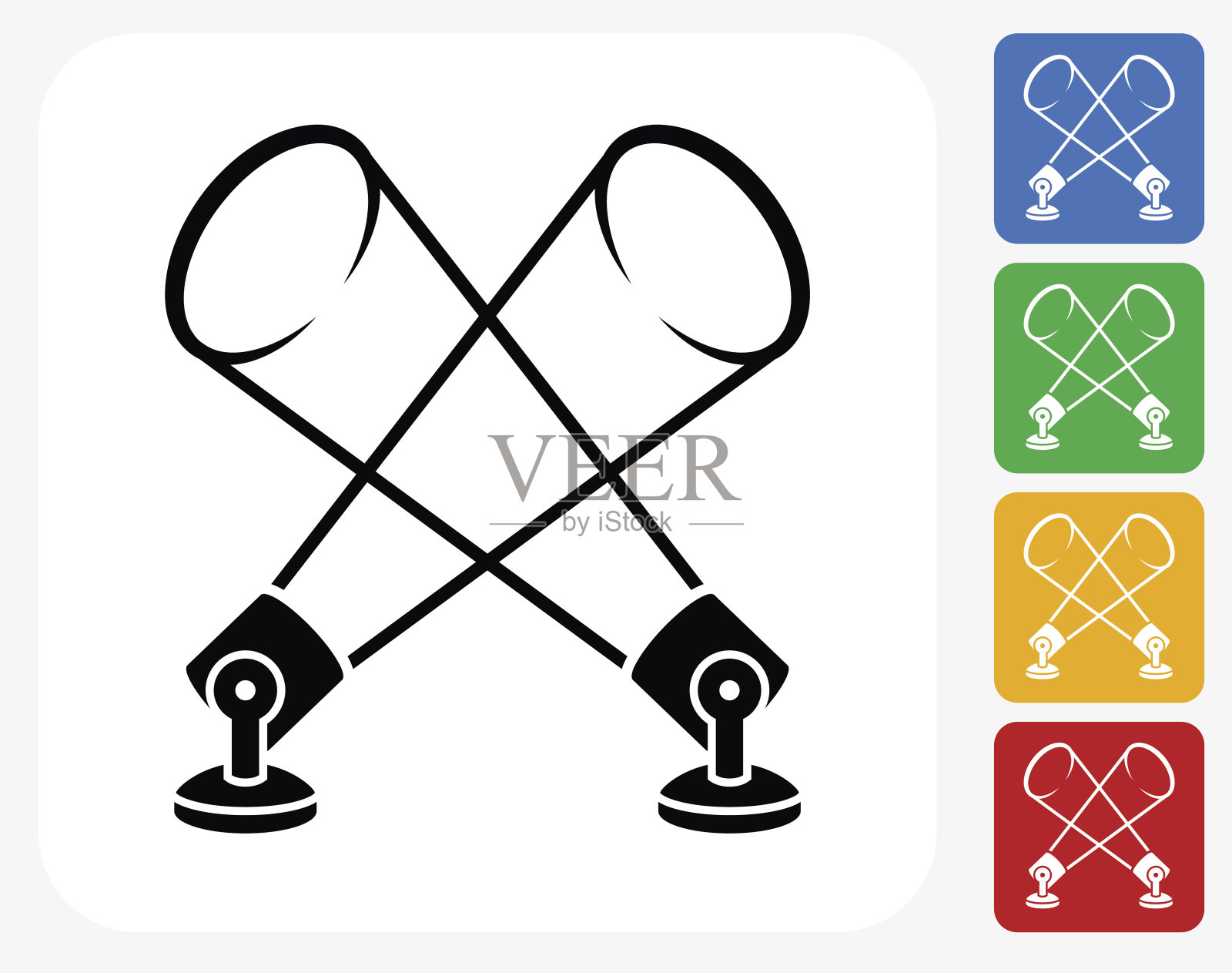 电影灯光图标平面平面设计插画图片素材