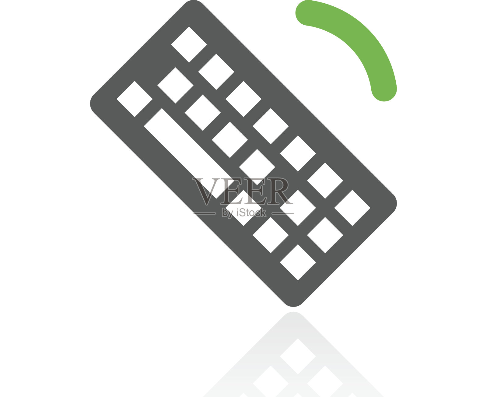 电脑键盘图标上的白色背景。——FreshSeries图标素材