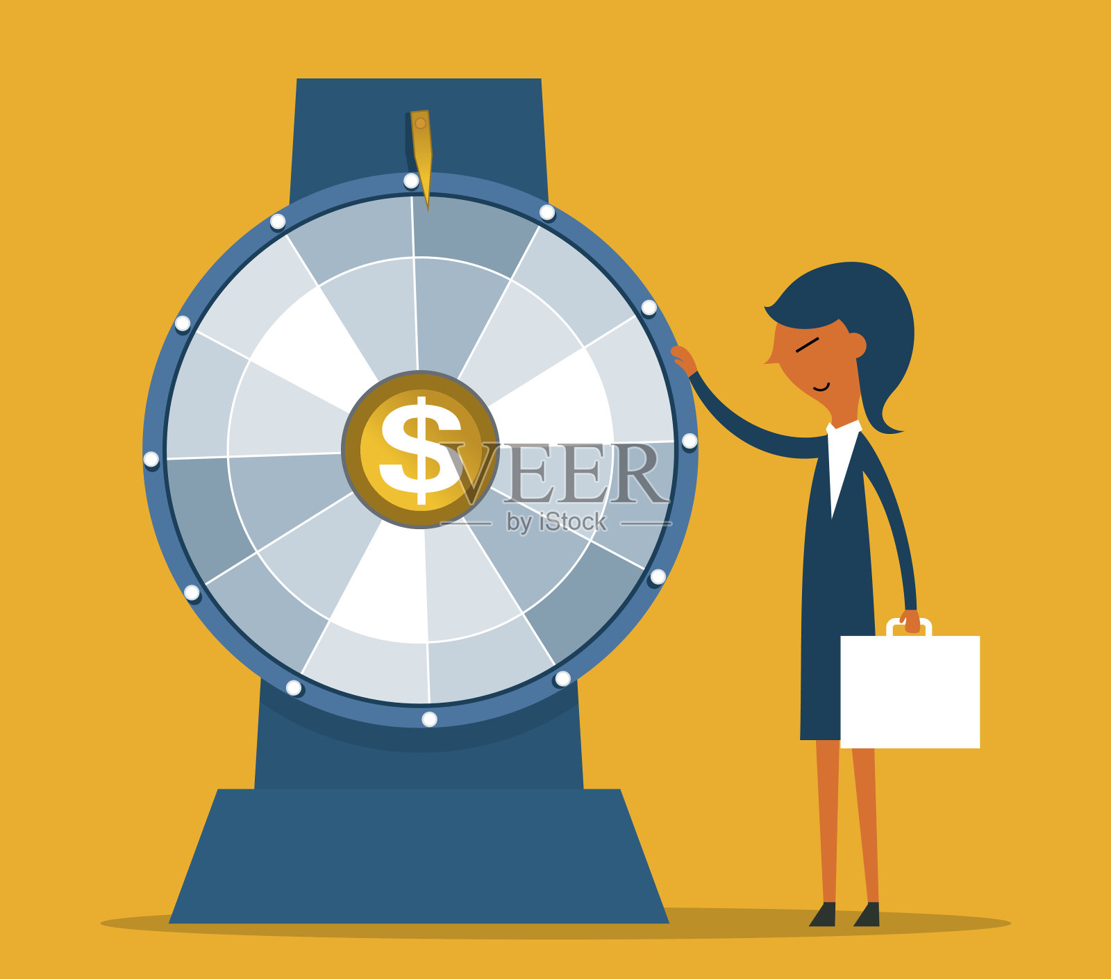 幸运轮插画图片素材