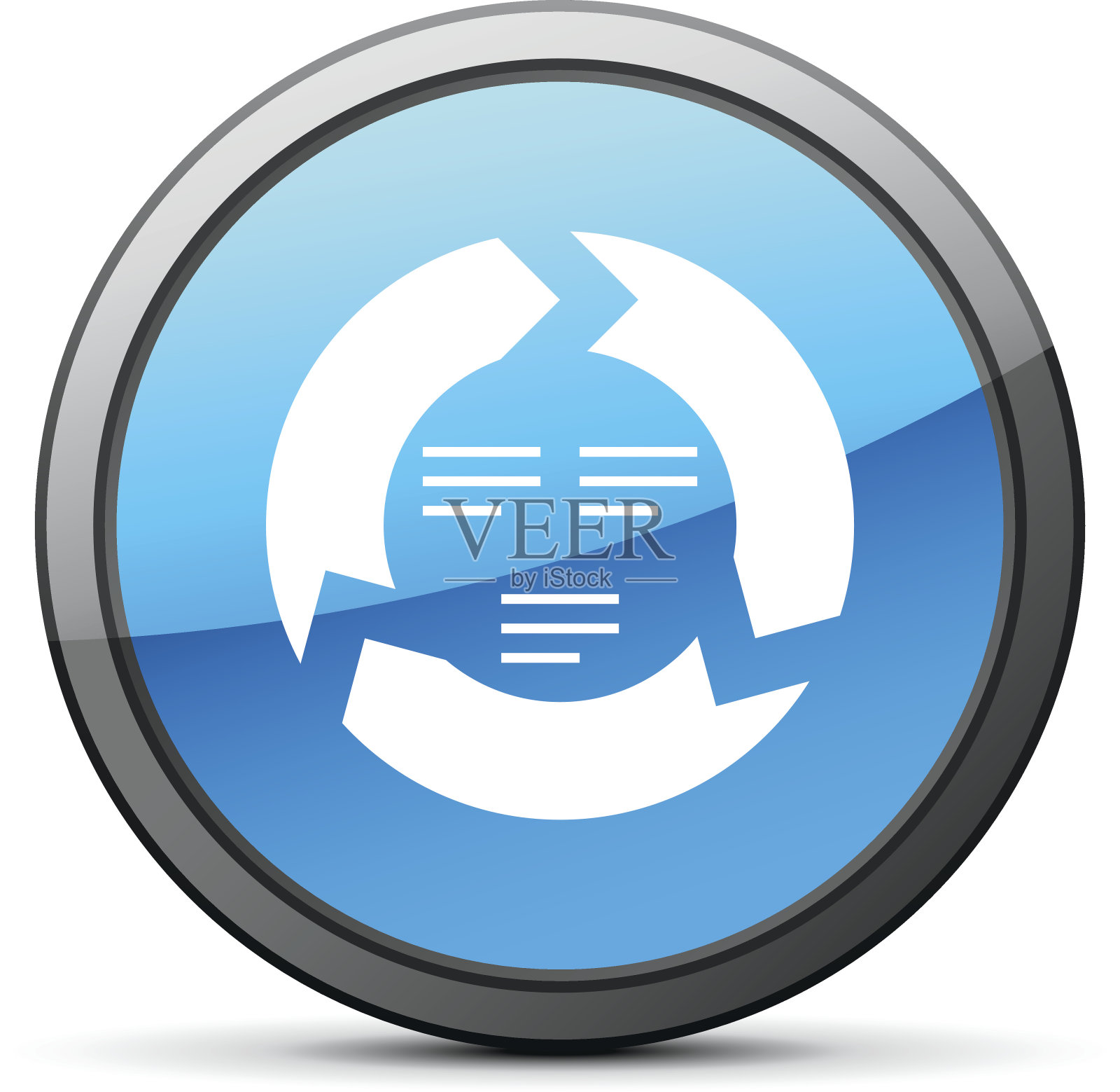 雪佛龙图表图标上的圆形按钮。——光明系列图标素材