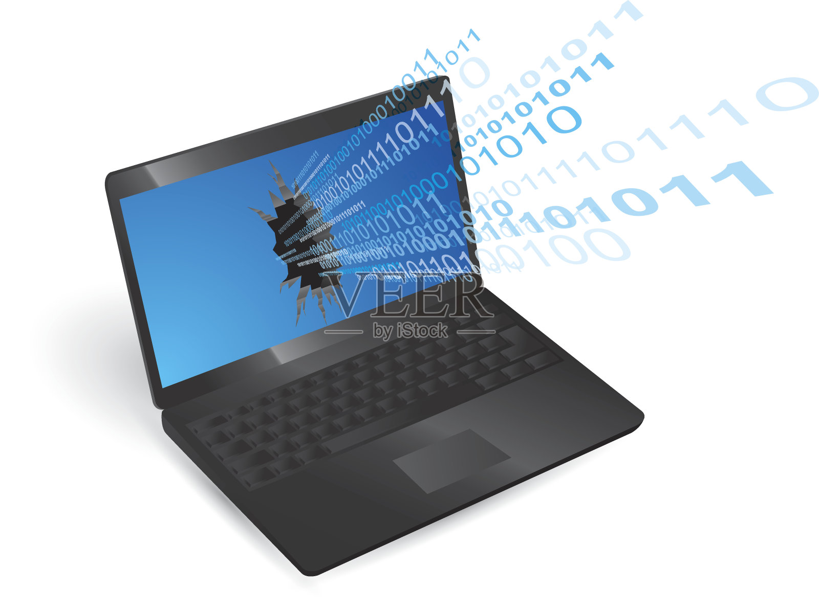 计算机弱点插画图片素材