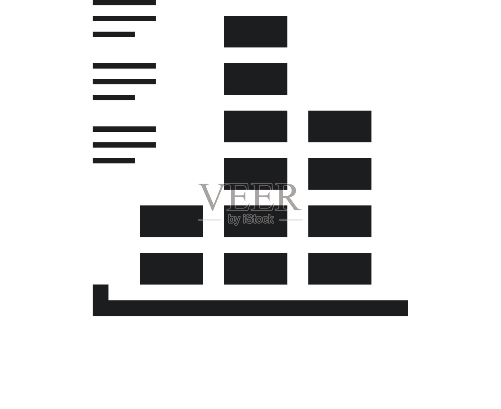 条形图图标上的白色背景。——SingleSeries图标素材