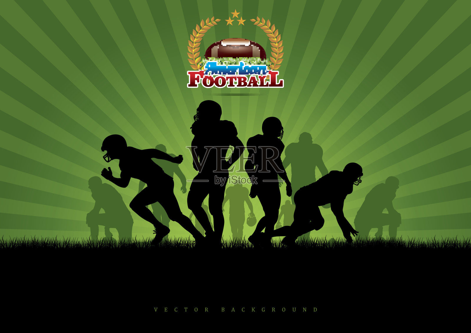 向量足球背景插画图片素材